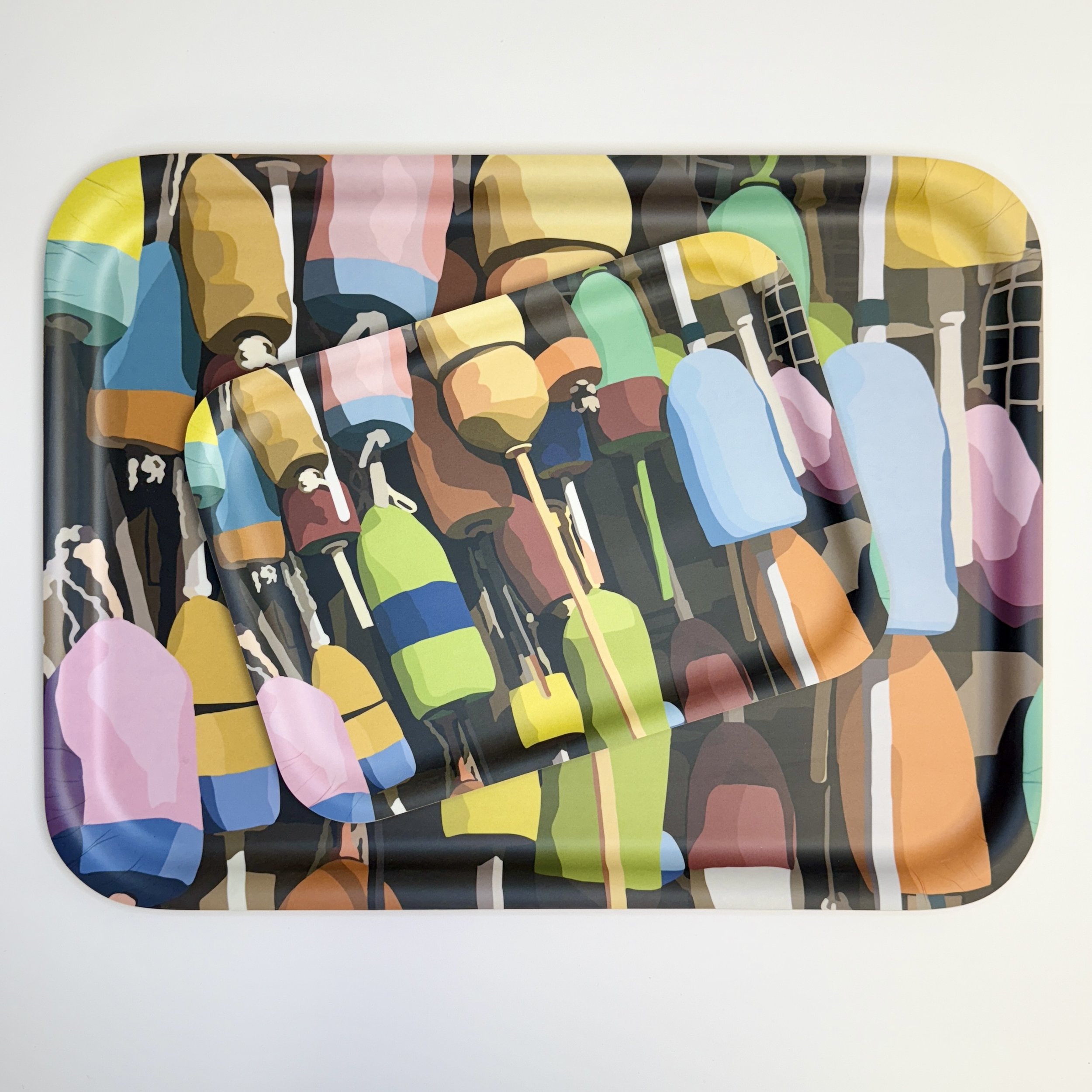 Lobster Buoys| Handmade Birchwood Tray