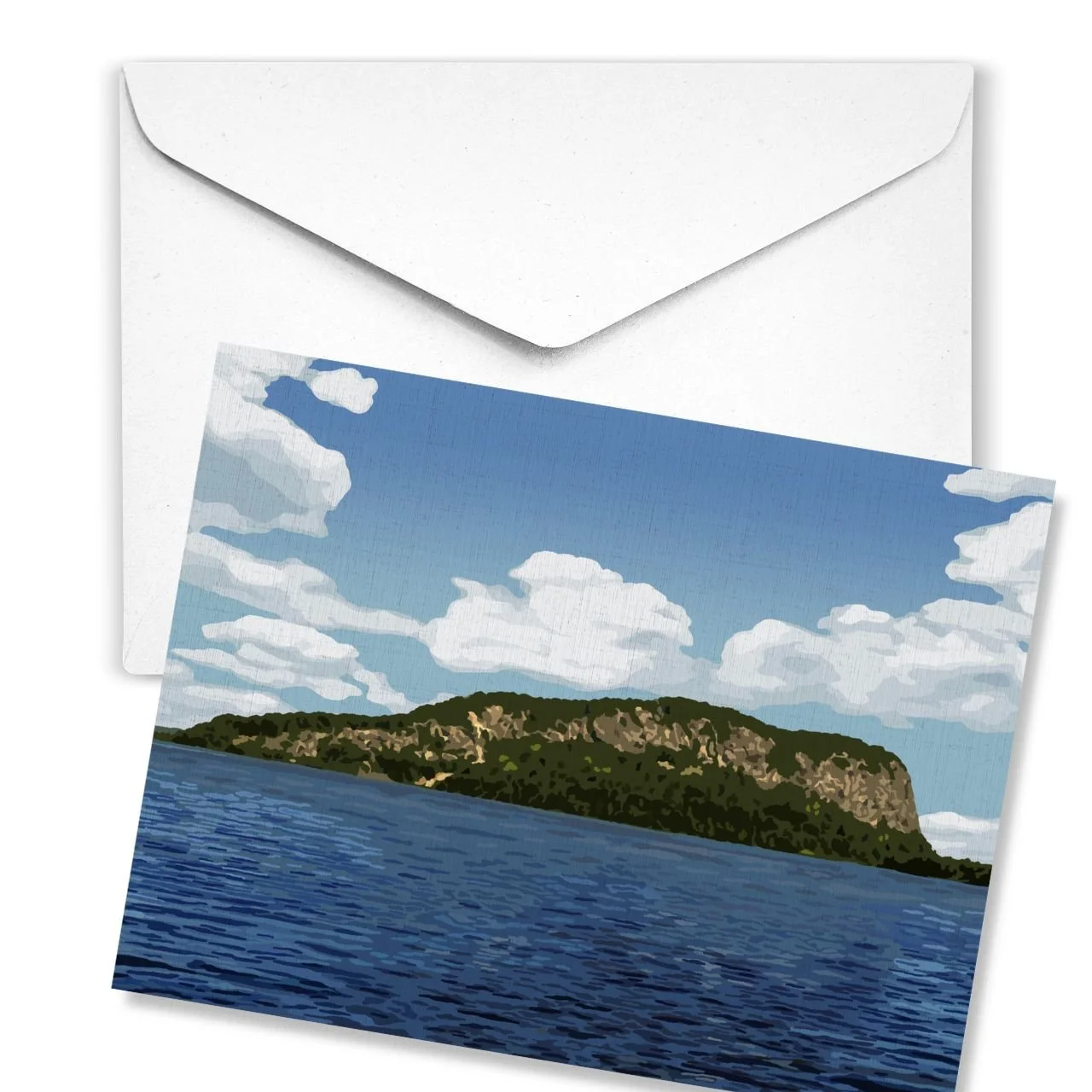 Mount Kineo | Linen Note Card