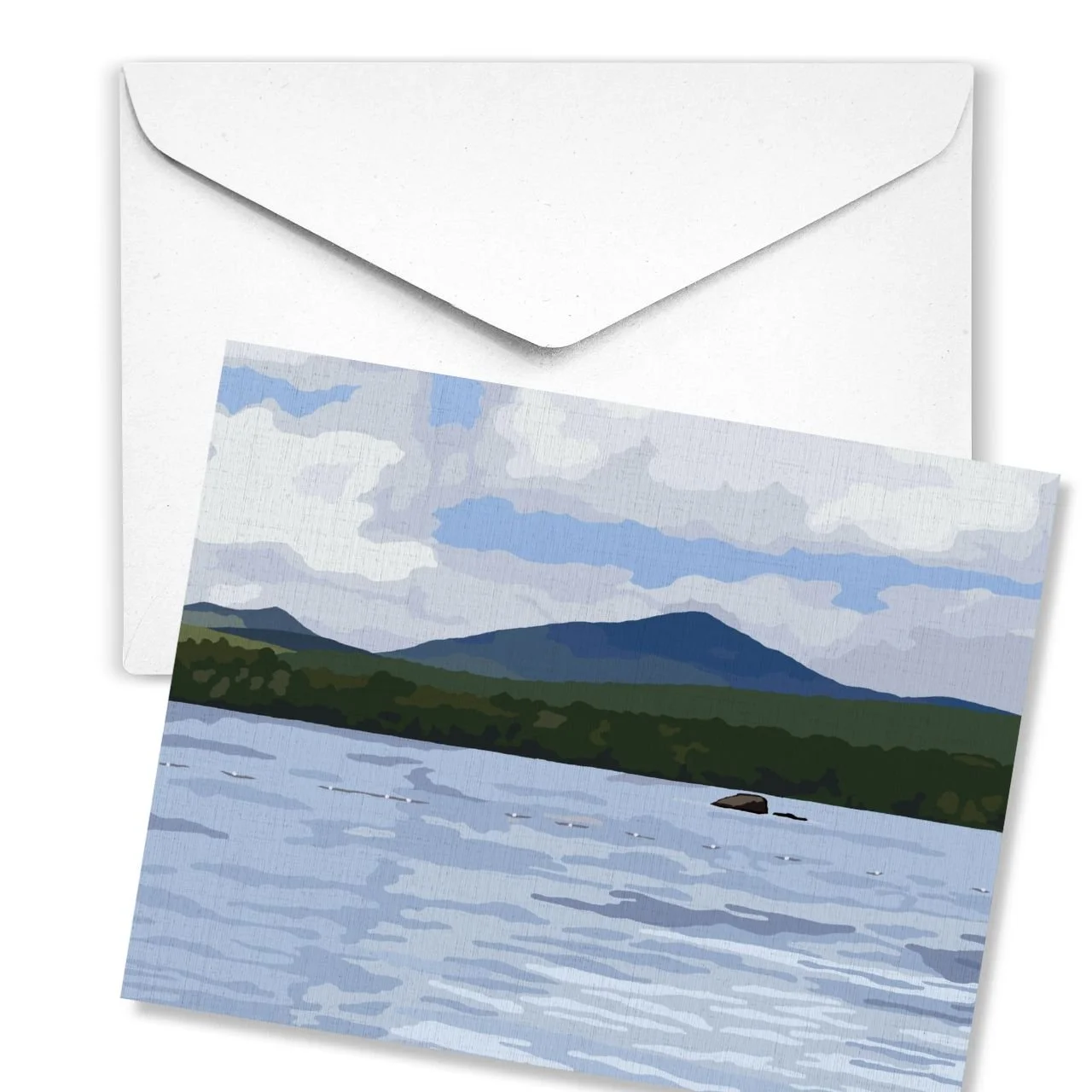 Mount Blue State Park, Weld, Maine | Linen Note Card