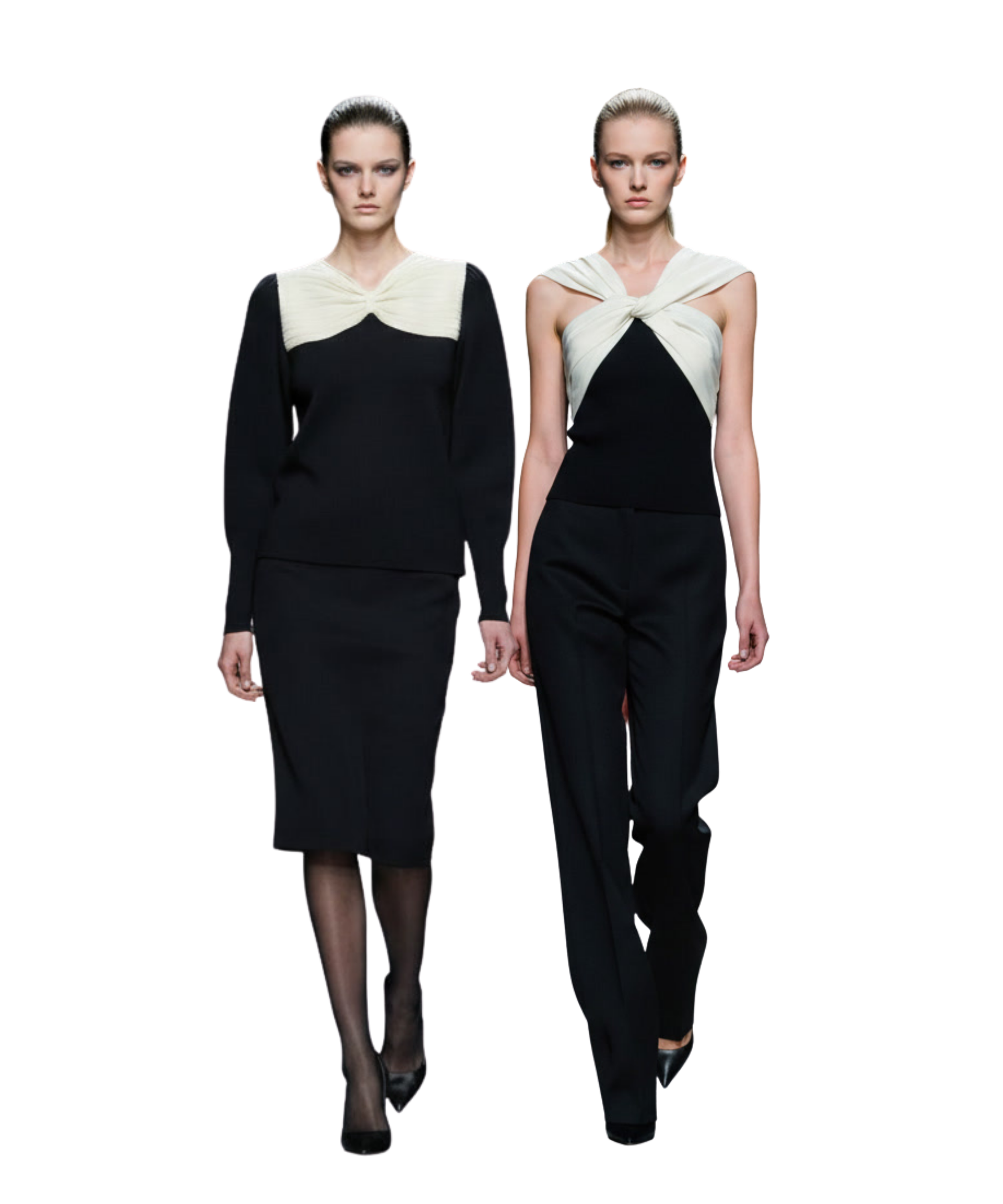 The Black &amp; Ivory Knot Top