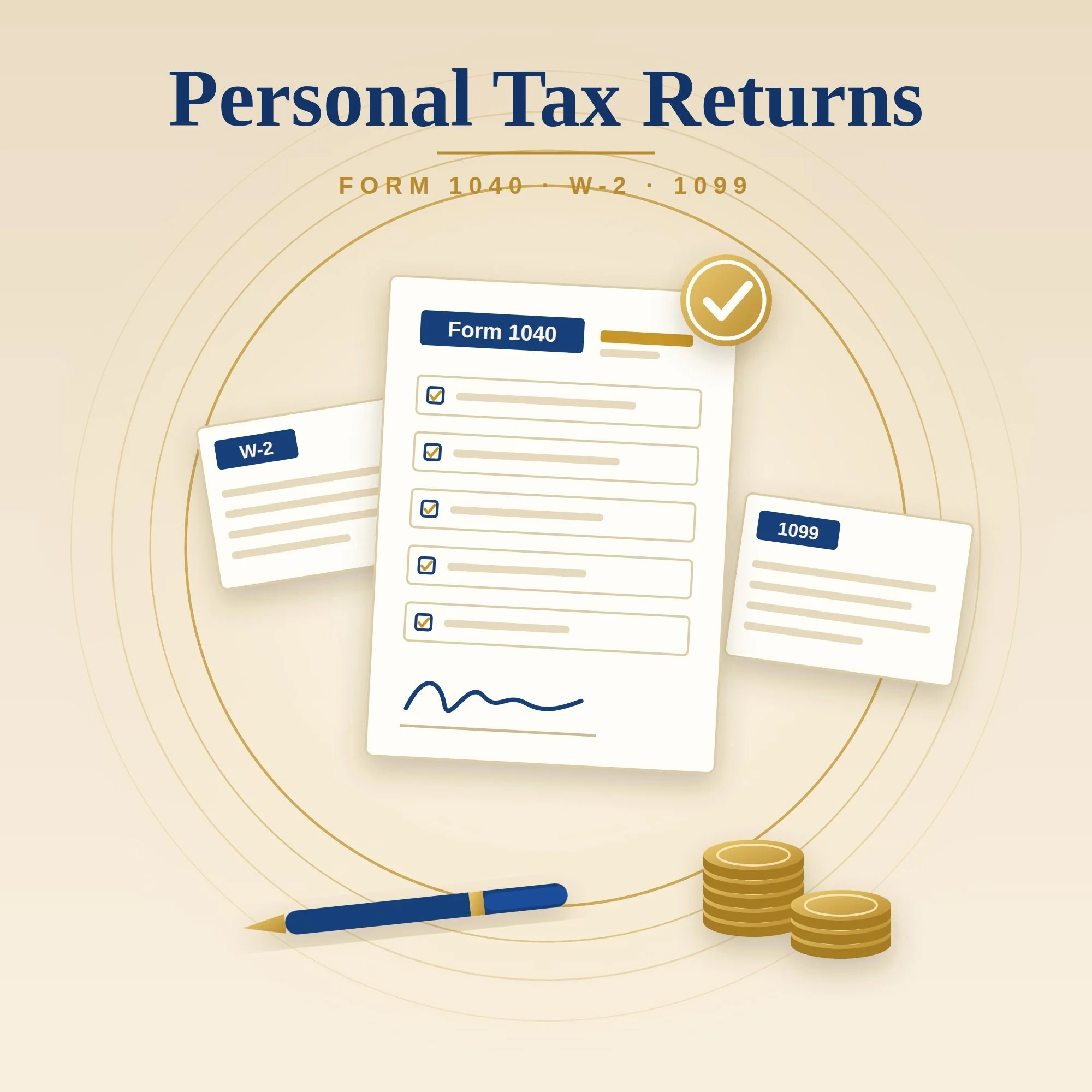 Personal Tax Return Preparation (Form 1040, W-2, 1099)
