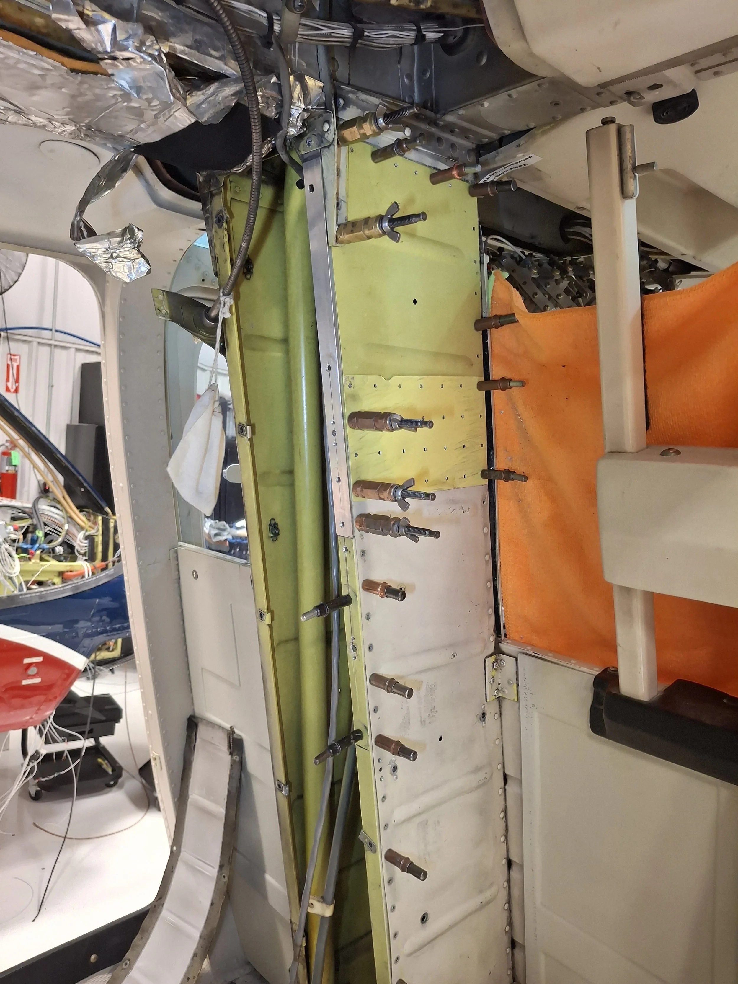 R/H Broom closet splice & web repair