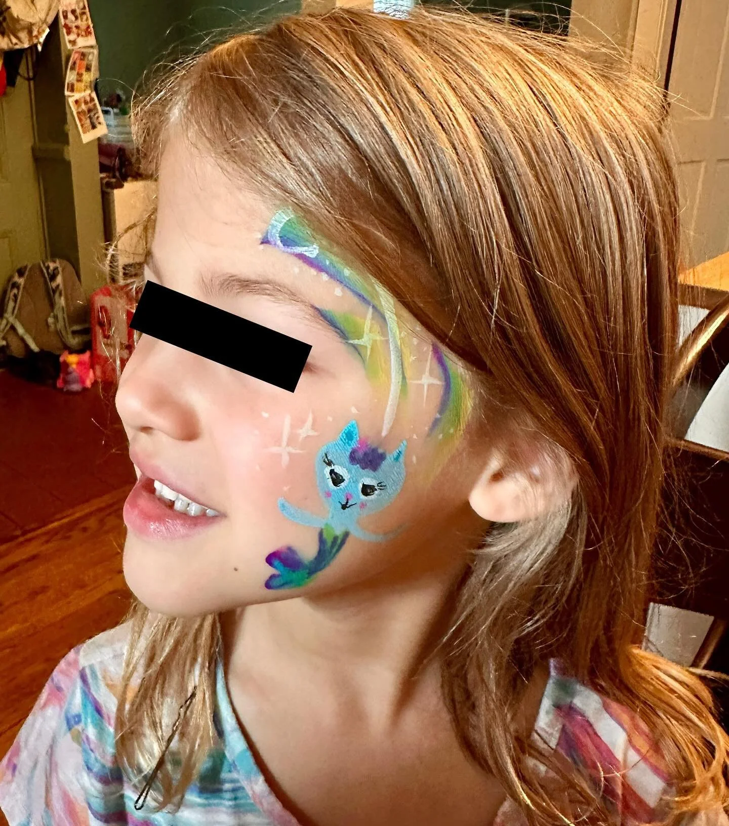 Saw One Battle After Another on Friday, Gabby&rsquo;s Dollhouse on Saturday. The duality of clown.

#facepainting