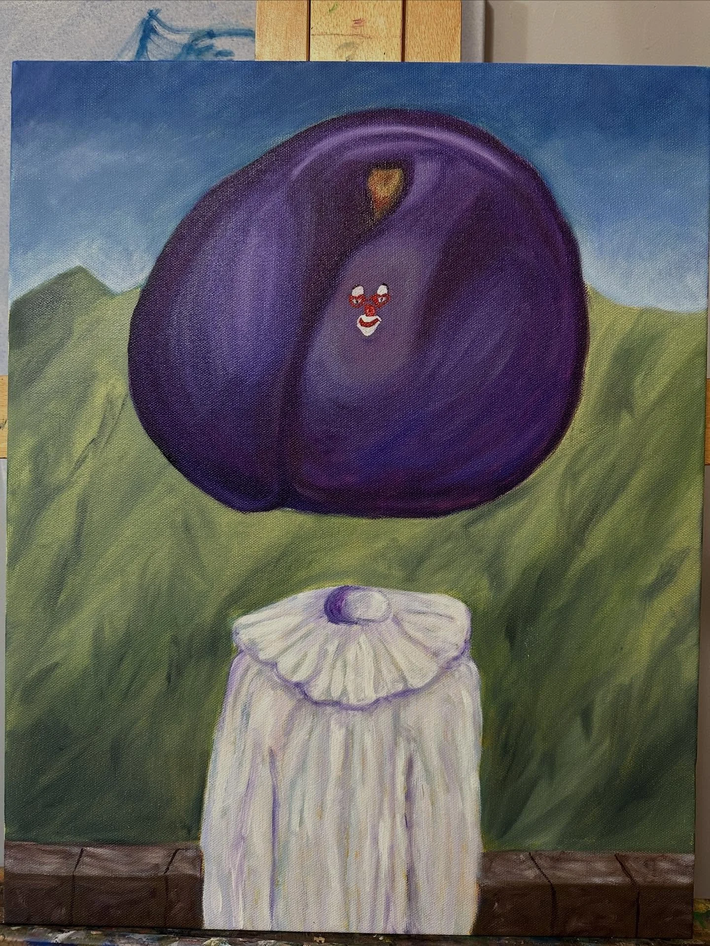 The art of clowning (a Magritte-inspired self portrait)