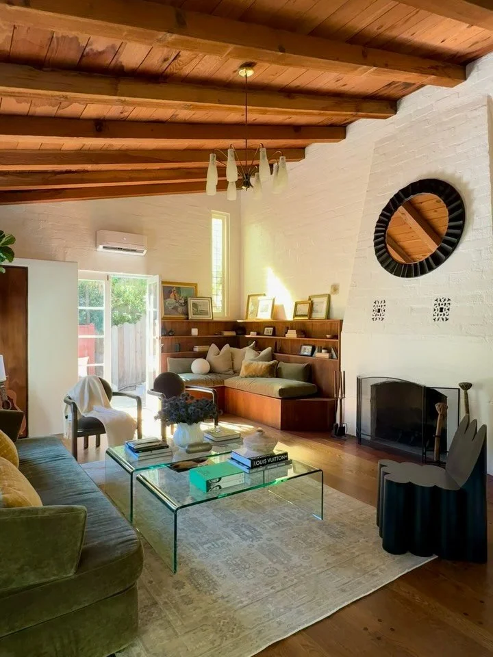 🎶 Where music history meets Mediterranean soul

✔️ Once home to Beatles sound engineer Geoffrey Emerick, this 1929 Spanish gem is tucked behind gates on a secluded half-acre

✔️ Such a jewel box 💎 I&rsquo;m obsessed with the redwood beams, French w