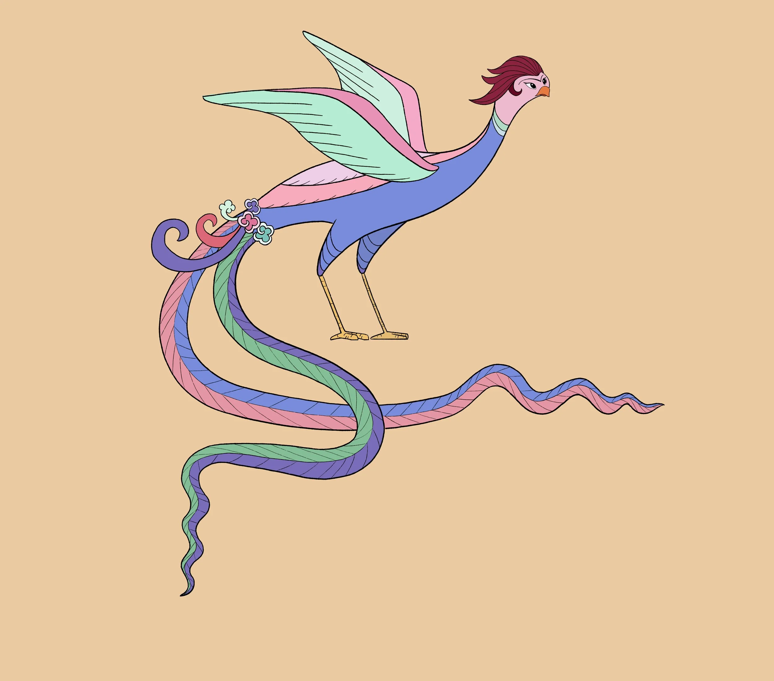 Character design for Simorgh (Iranian Mythical Bird)