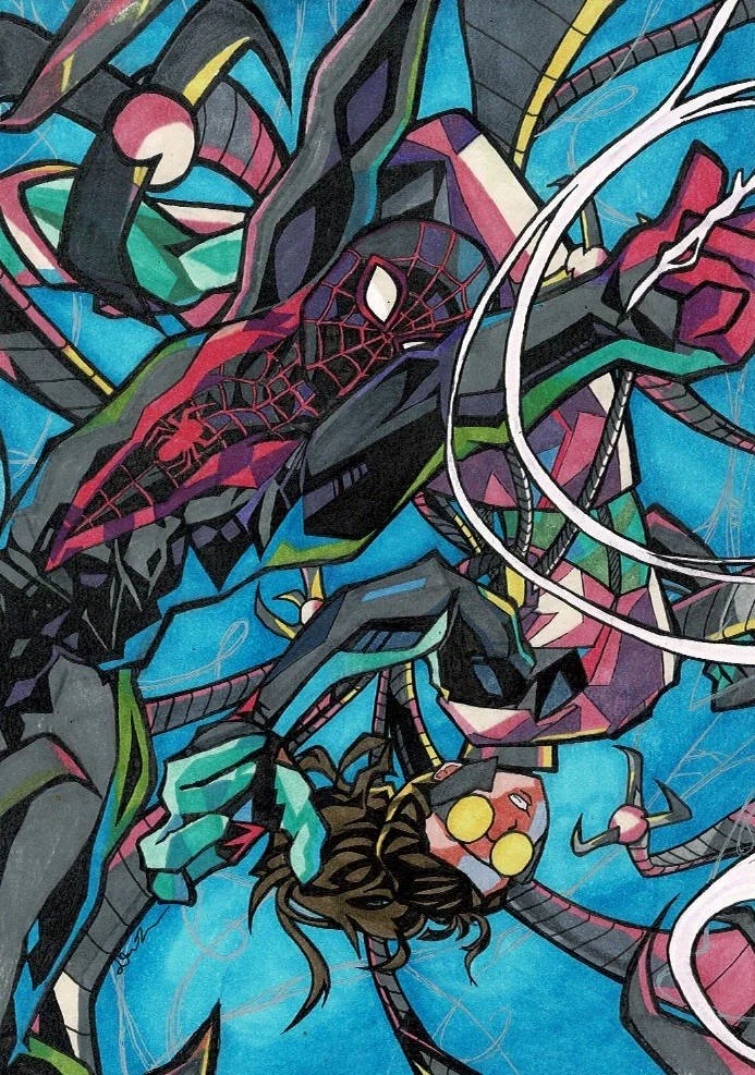 Spiderman - Miles Morales vs. Lady Octopus Print