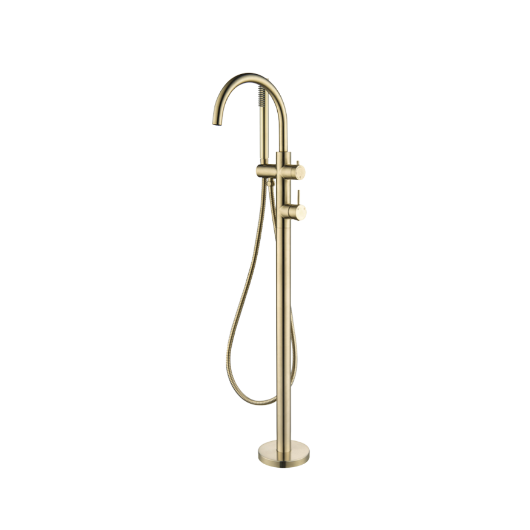 Palm Bath Filler Brushed Brass