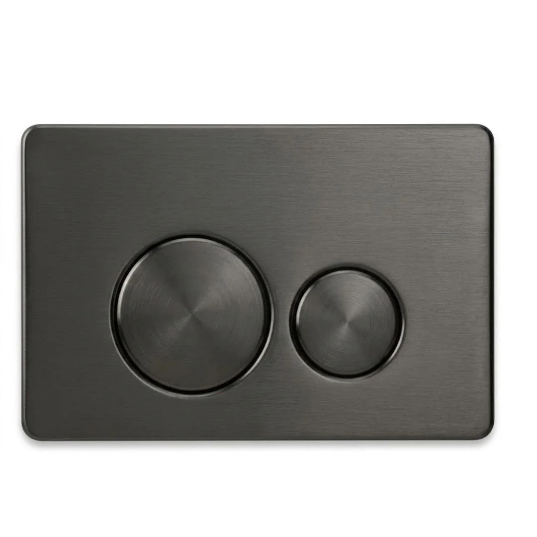 Palm Cistern Button - Gun Metal
