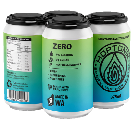 Hoptonik Sparkling Hop Water 4 x 375ml