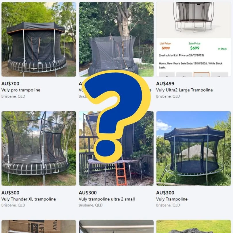 Article to help you buy a secondhand trampoline on facebook marketplace, by professional trampoline installer.