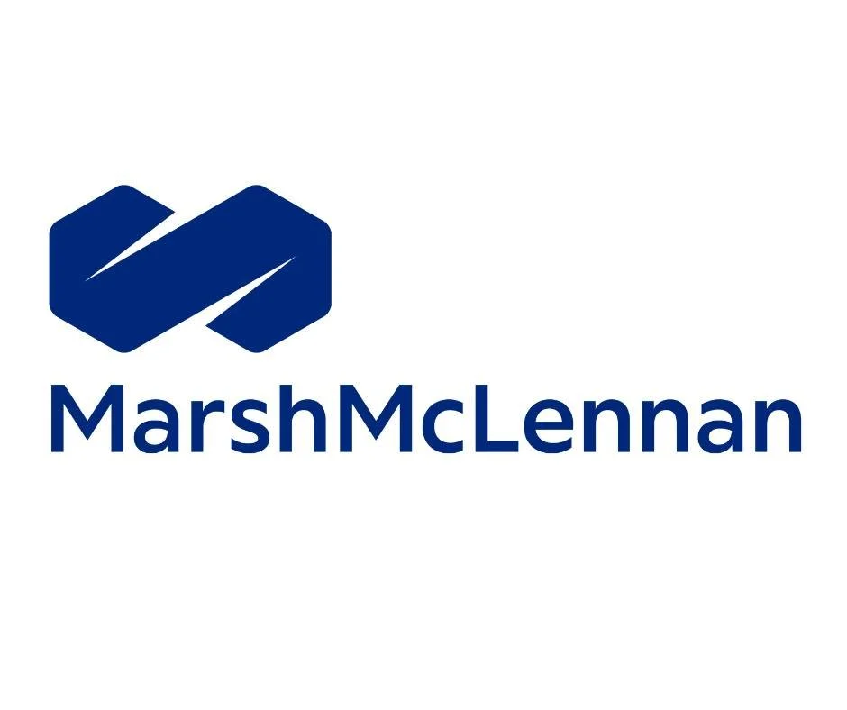 Employee Appreciation Espresso Bar Events. Marsh McLennan logo in dark blue with the company name underneath