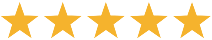 Five gold stars in a row.