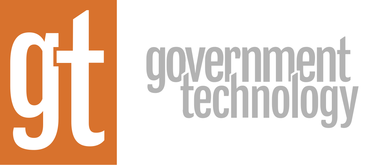 Logo with orange and black background, featuring the text 'gt government technology' in white and gray.