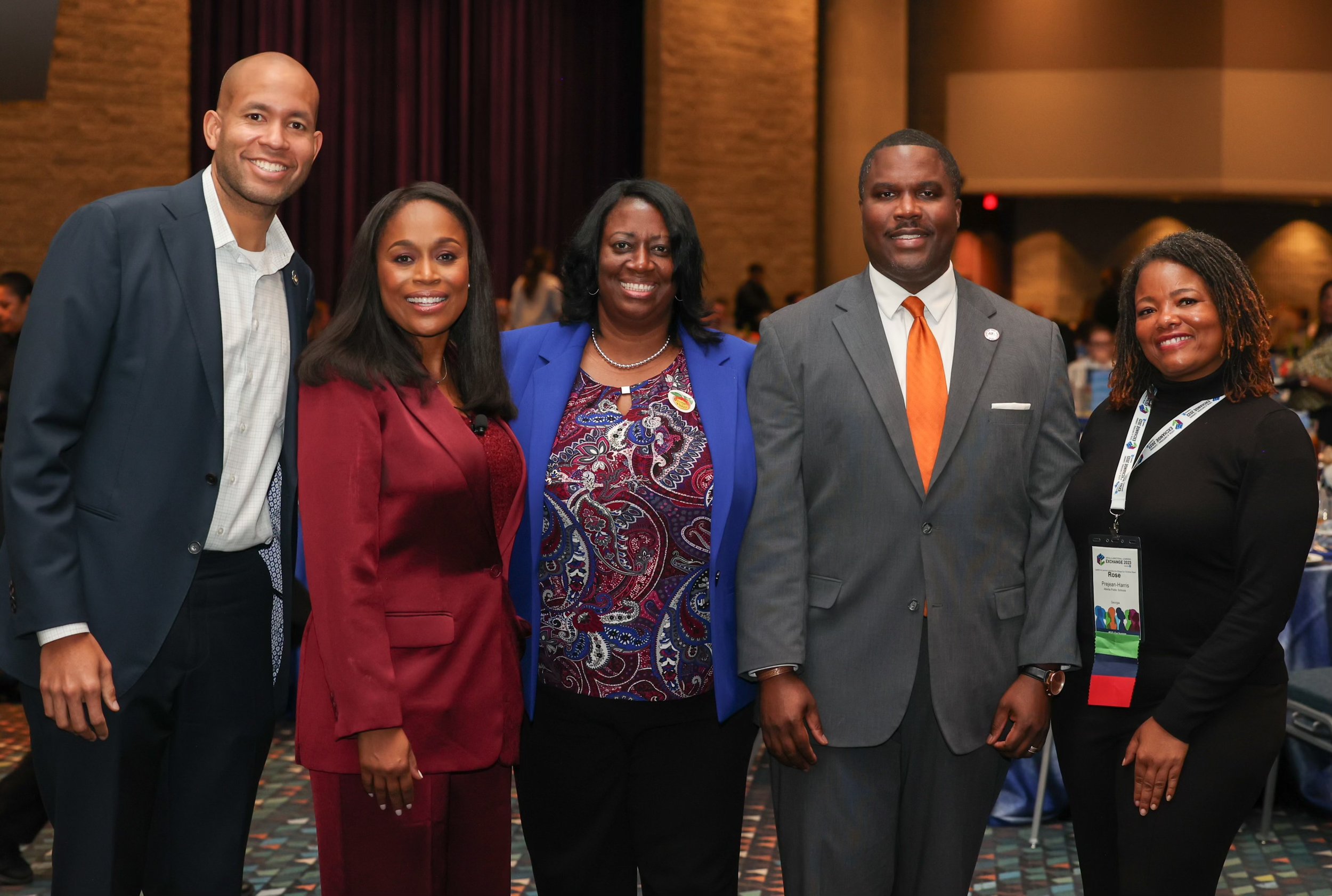 Dr. Samuel with GA state and local education leaders during an international conference. 