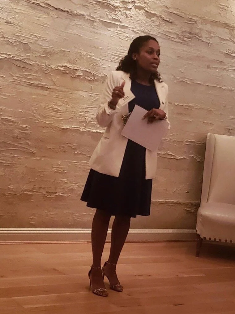 Dr. Samuel welcomes guests at a national Back to School reception in Washington, D.C.