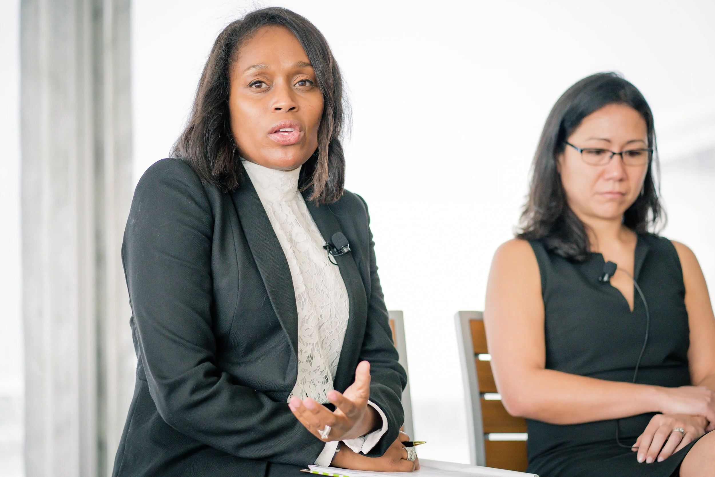 Dr. Samuel presenting NWEA's policy and advocacy agenda. 