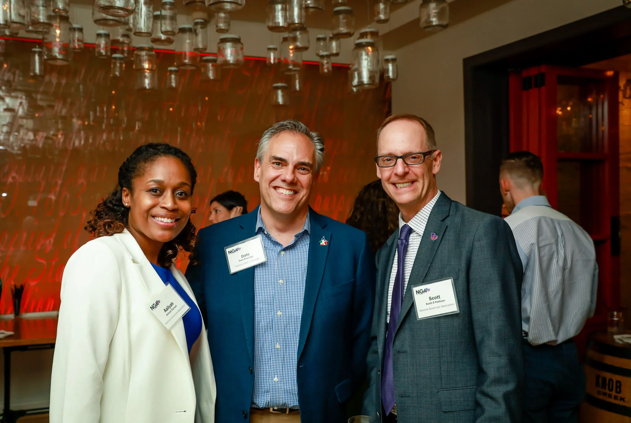 Dr. Samuel with Dale Erquiaga and former NGA Executive Director Scott Pattison.