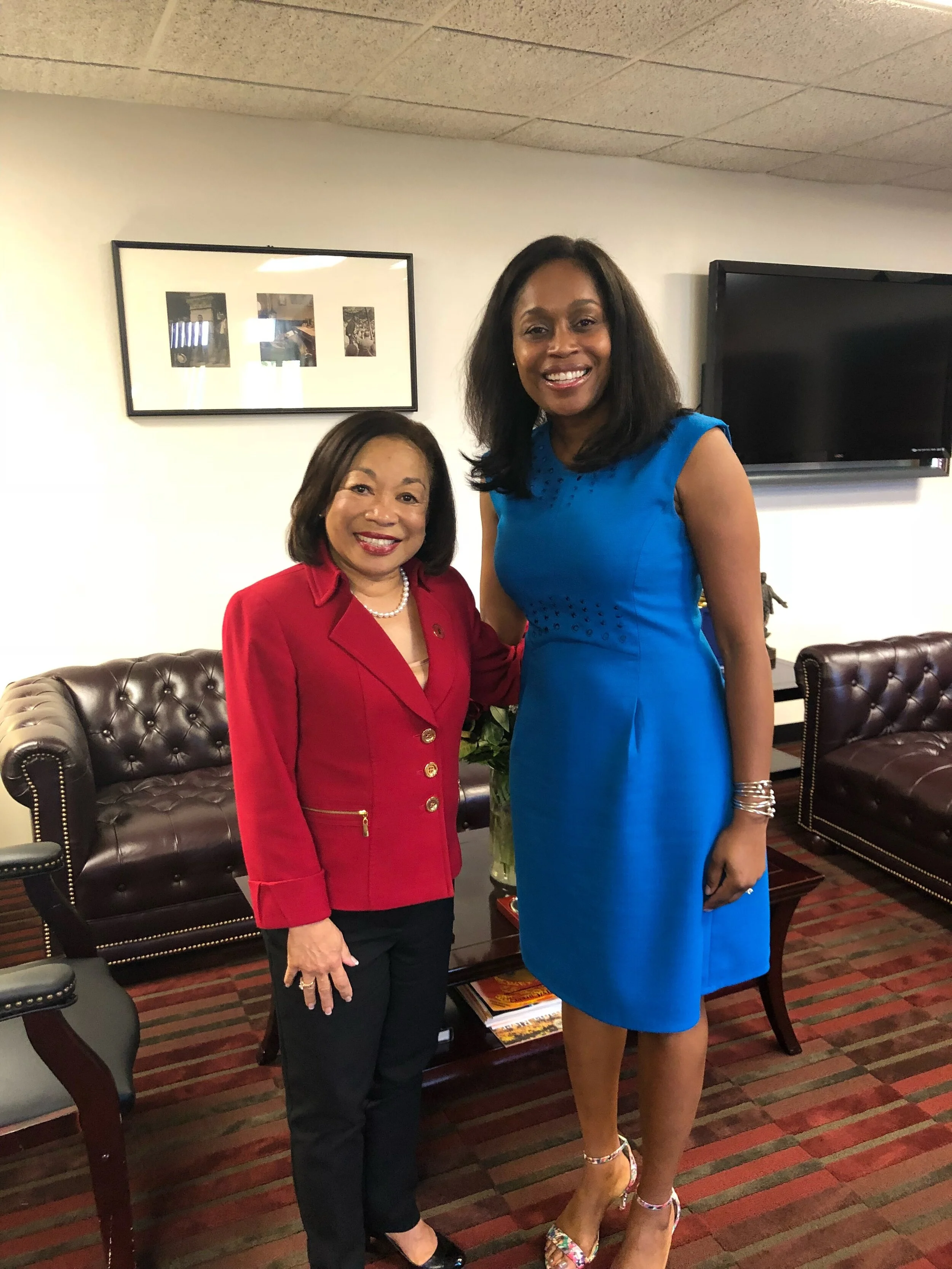 Dr. Samuel visits former President Lily McNair at her alma mater Tuskegee University, a historically Black university.