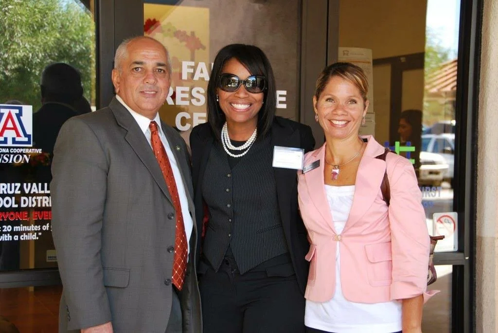 Dr. Samuel with the former Mayor of Nogales, AZ (L) at a grand opening of a Family Resource Center. 