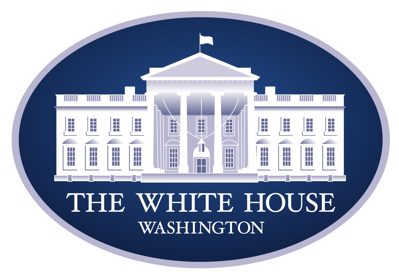 Illustration of the White House in Washington, with the text "The White House Washington" underneath.