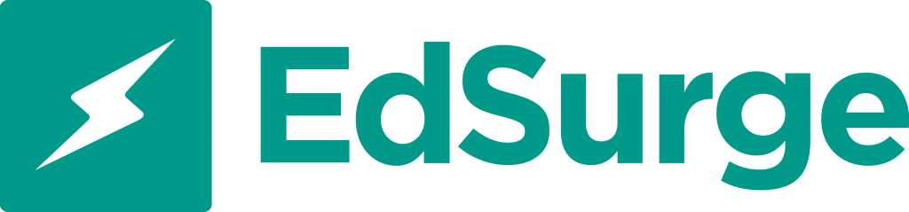 Edsurge logo with a teal background and a black lightning bolt symbol