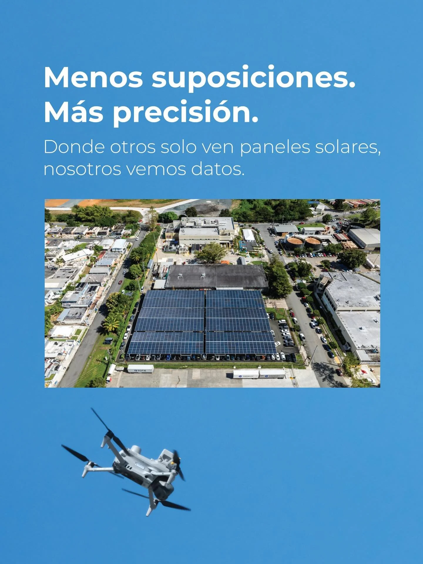 Detecta riesgos antes de que se conviertan en p&eacute;rdidas mayores.

Inspeccionamos sistemas fotovoltaicos con nuestro drone infrarrojo, utilizando @dronedeploy para la captura de datos a trav&eacute;s de vuelos aut&oacute;nomos, generando ortomos