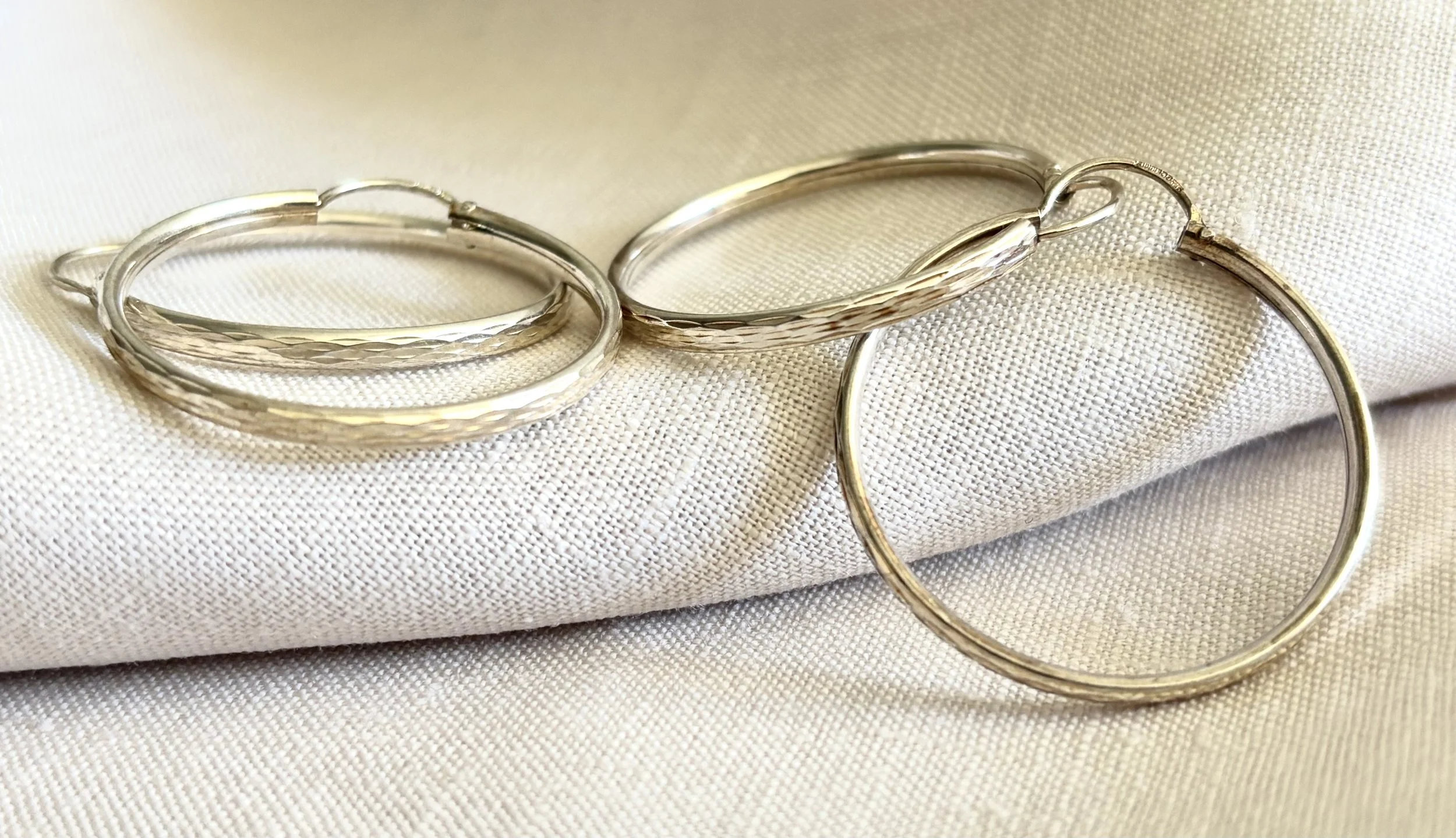 Silver Hoops (Small)