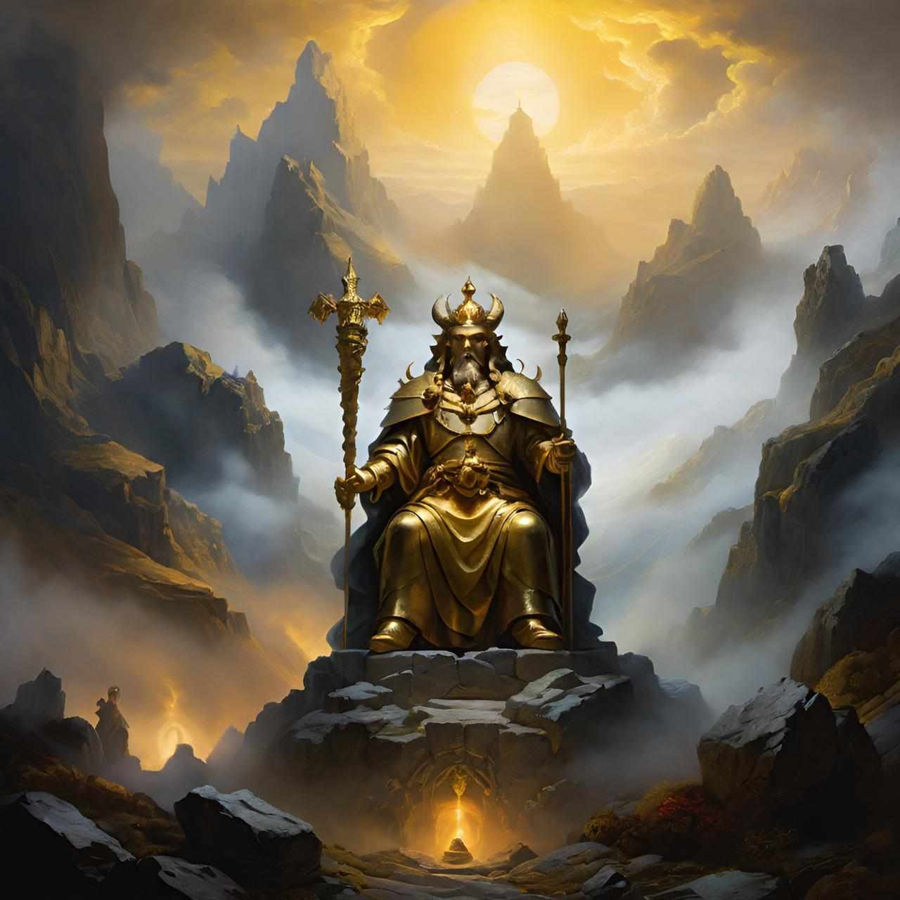 A stone guardian lit by the first light of insomnia, where the cartographer begins tracing forgotten coastlines between waking and dream.