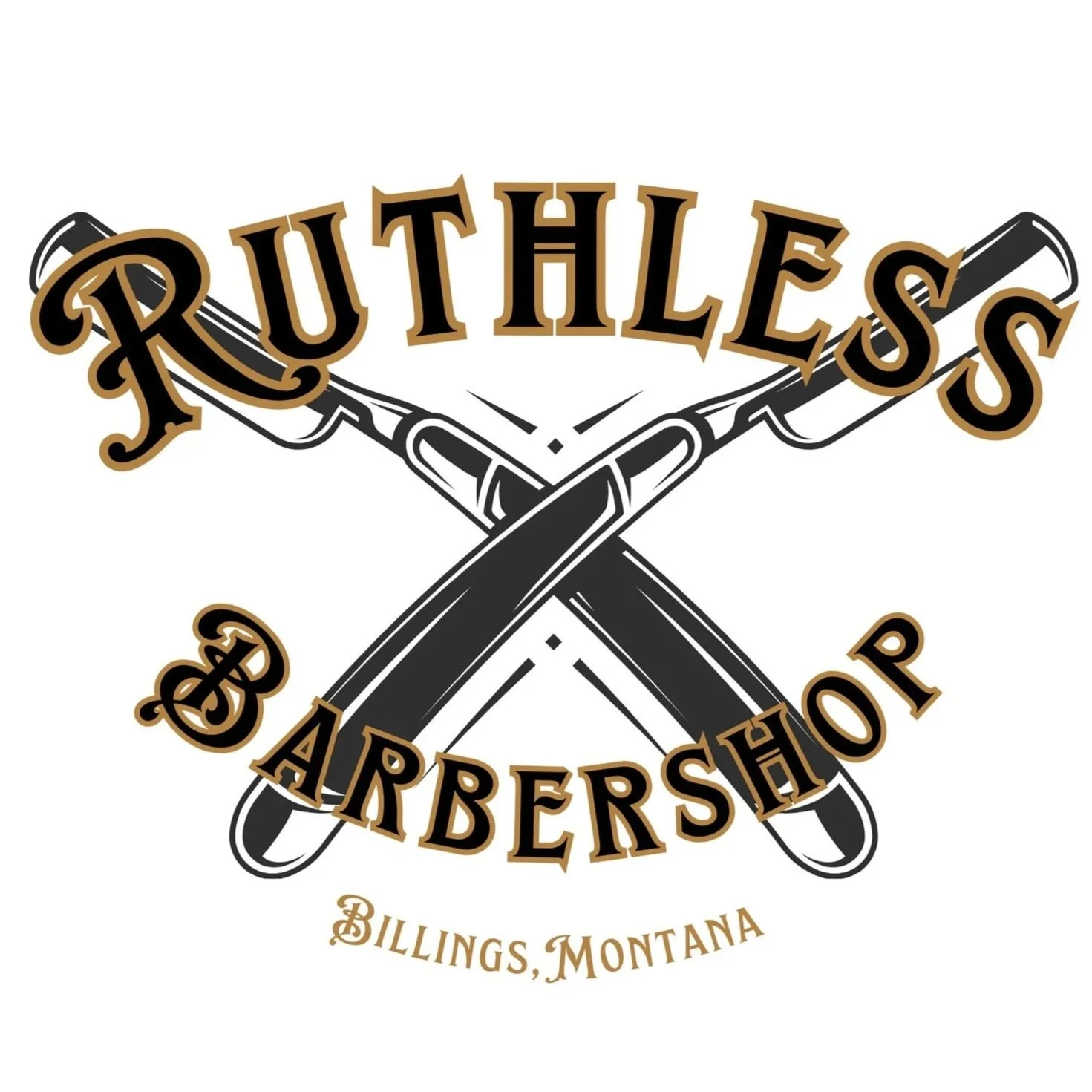 Ruthless Barbershop Logo