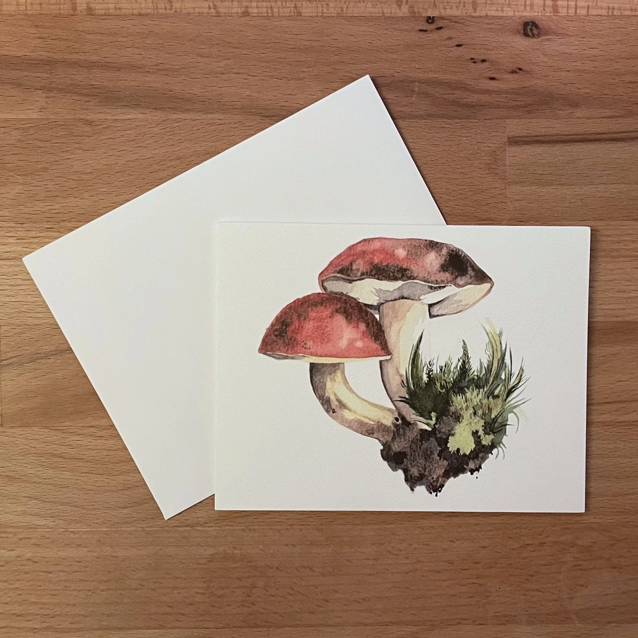 Fresh Fungus Watercolor Greeting Card