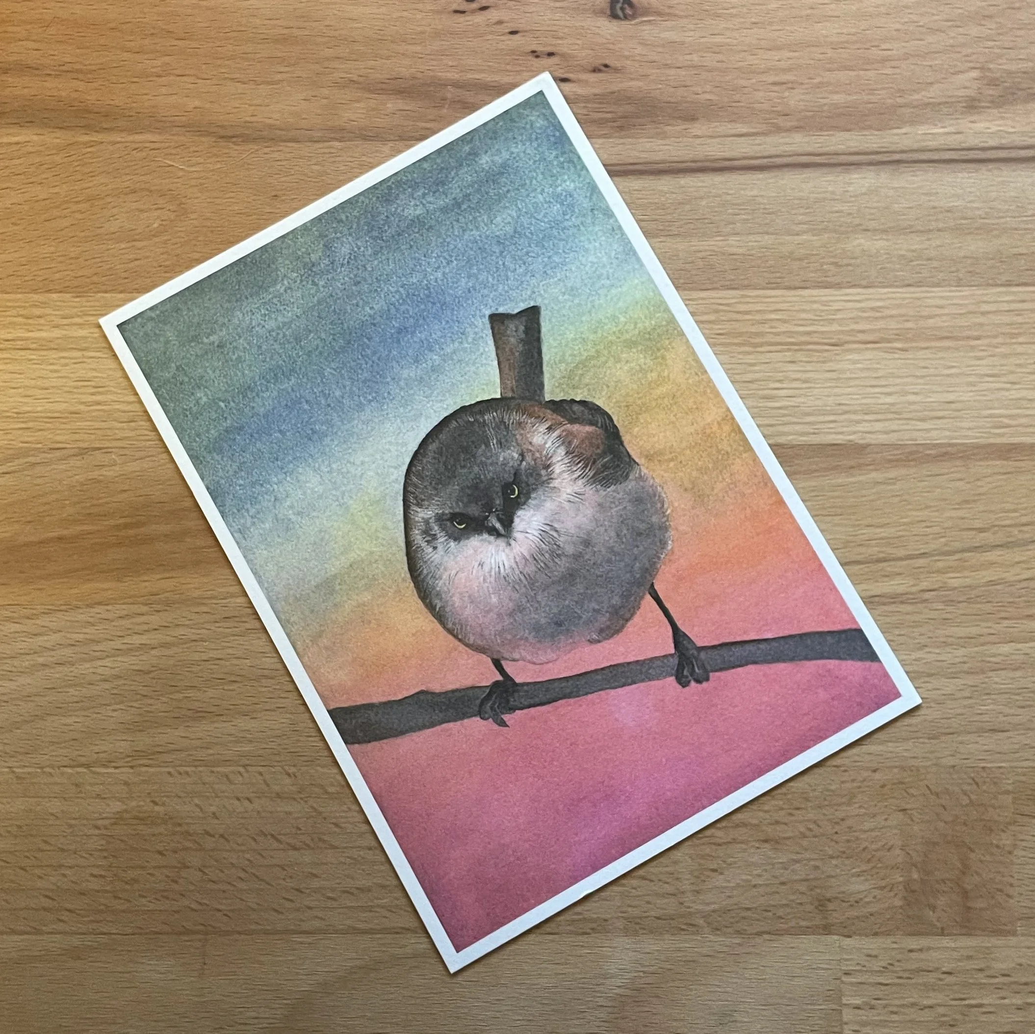Bushtit Watercolor Print