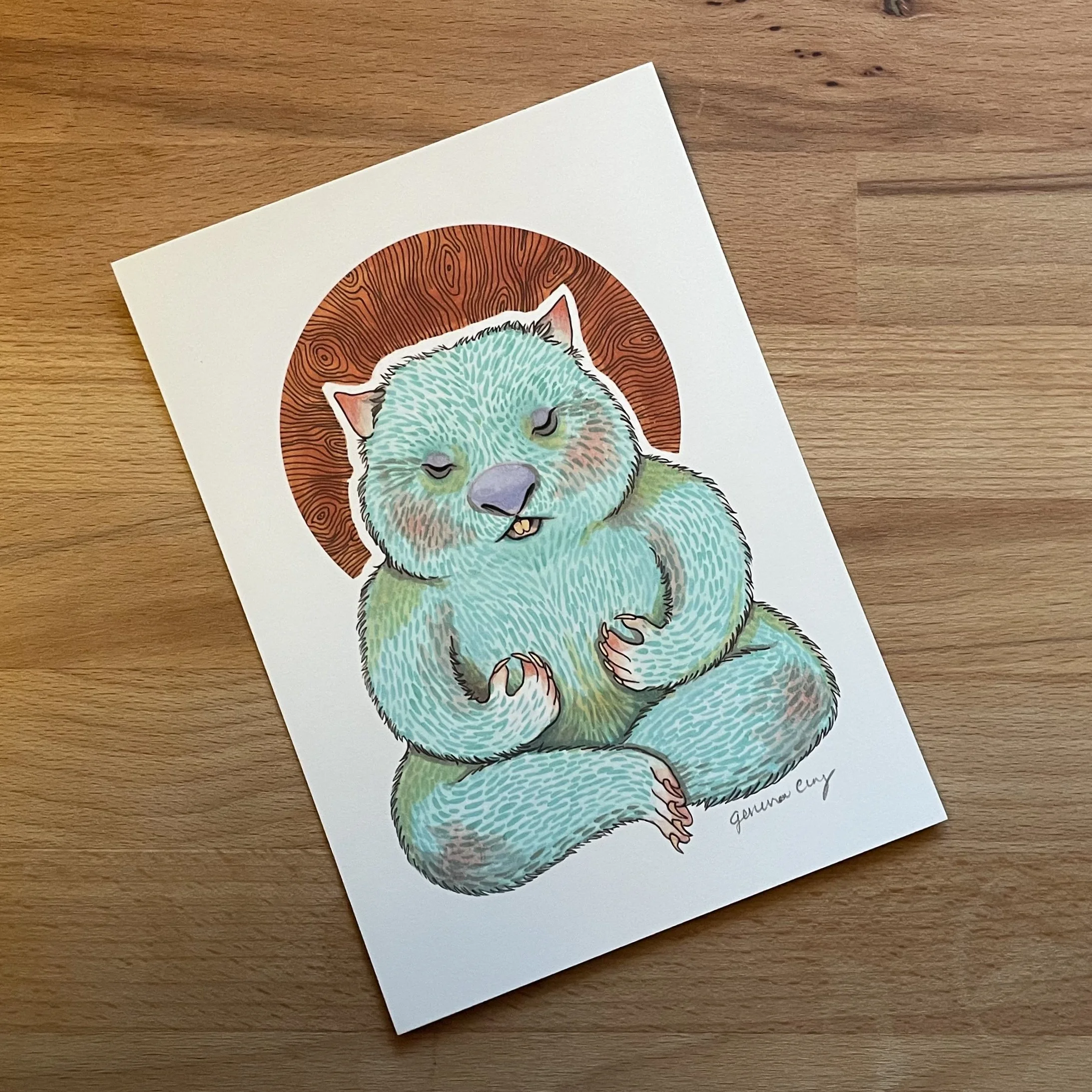 Zen Wombat Print
