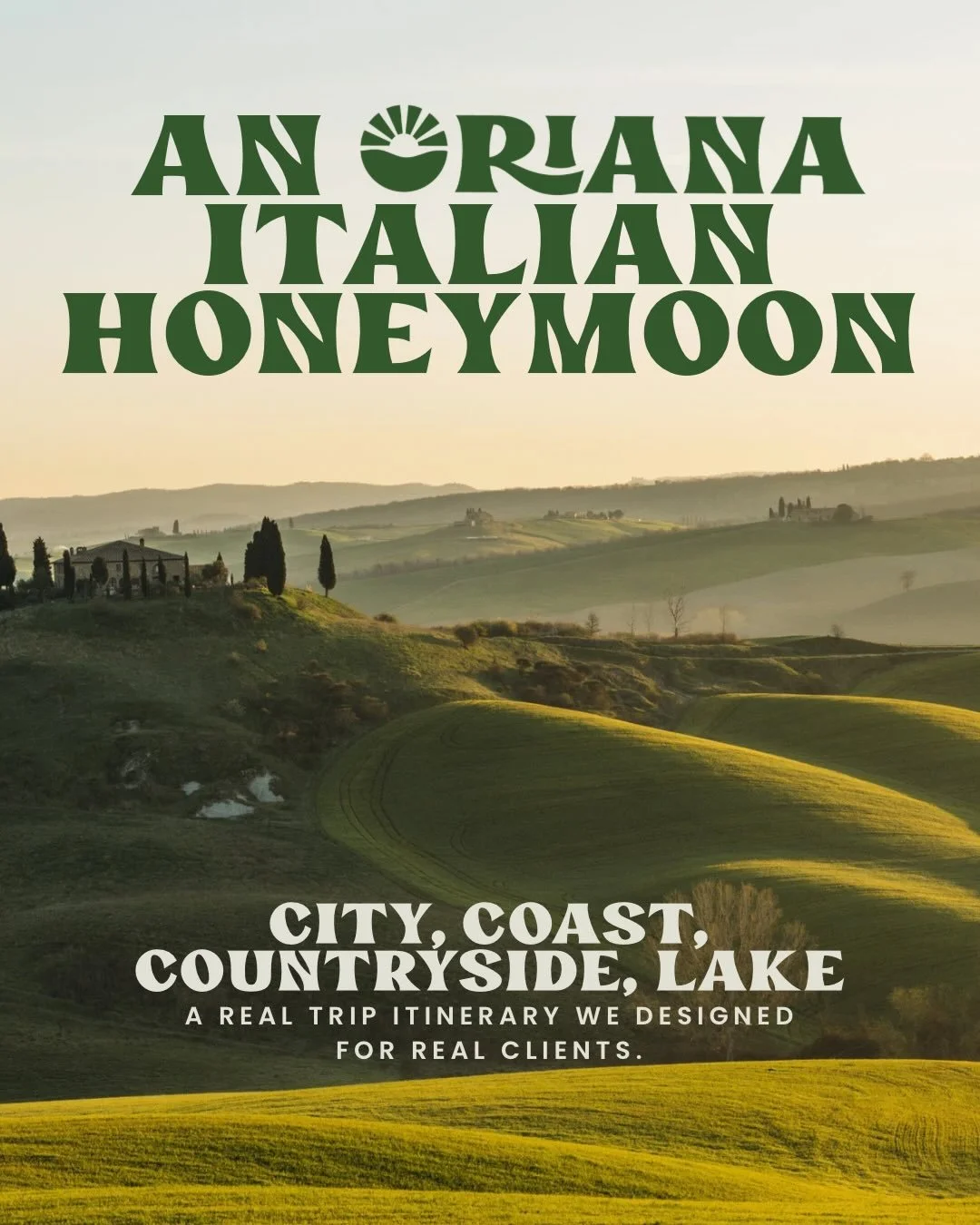 This honeymoon was especially fun to design because the goal was so clear: they had never been to Italy and wanted to experience as much of the country as possible, while still making sure the trip felt like a honeymoon and not a race from place to p