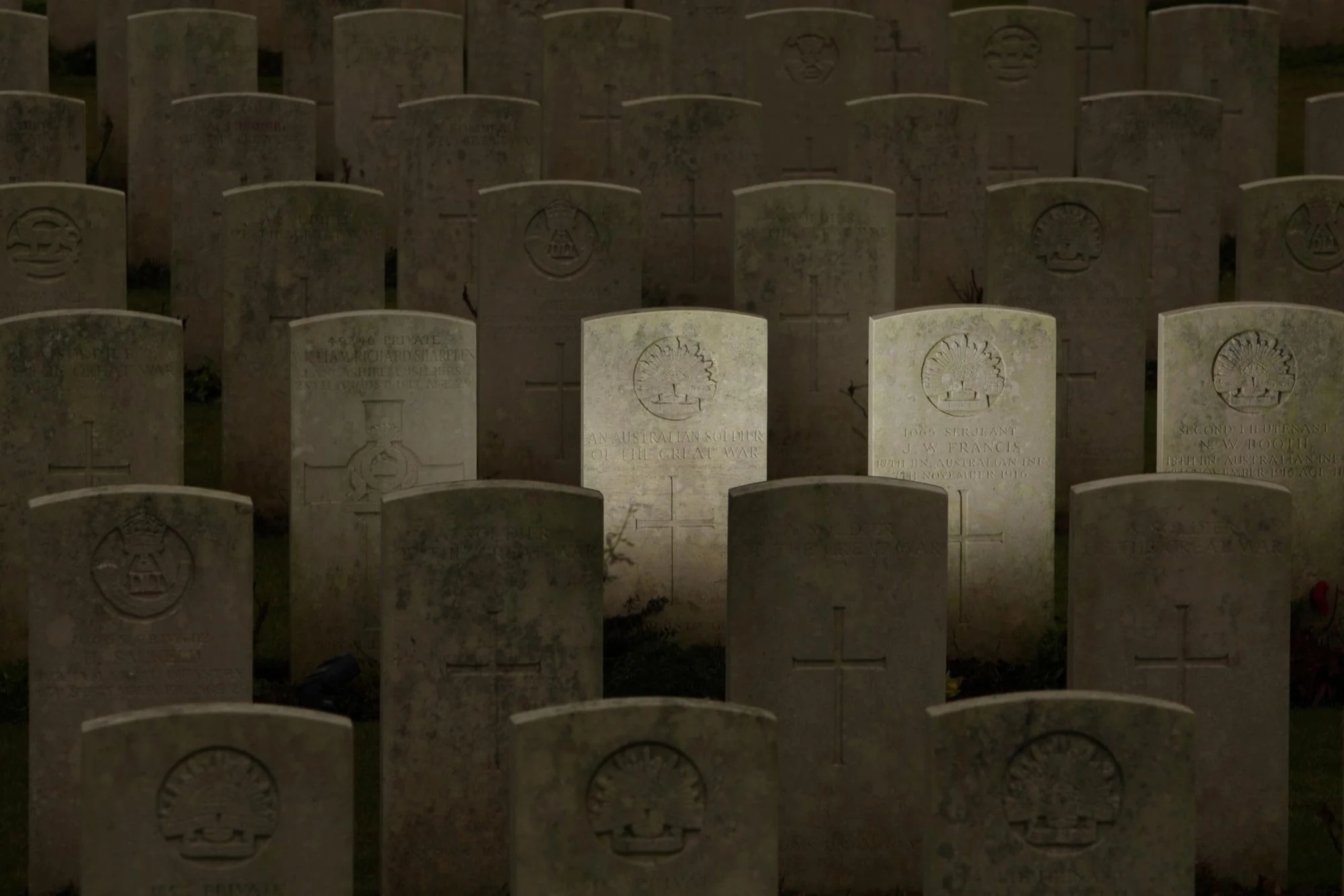 The Tombstones on the Western Front