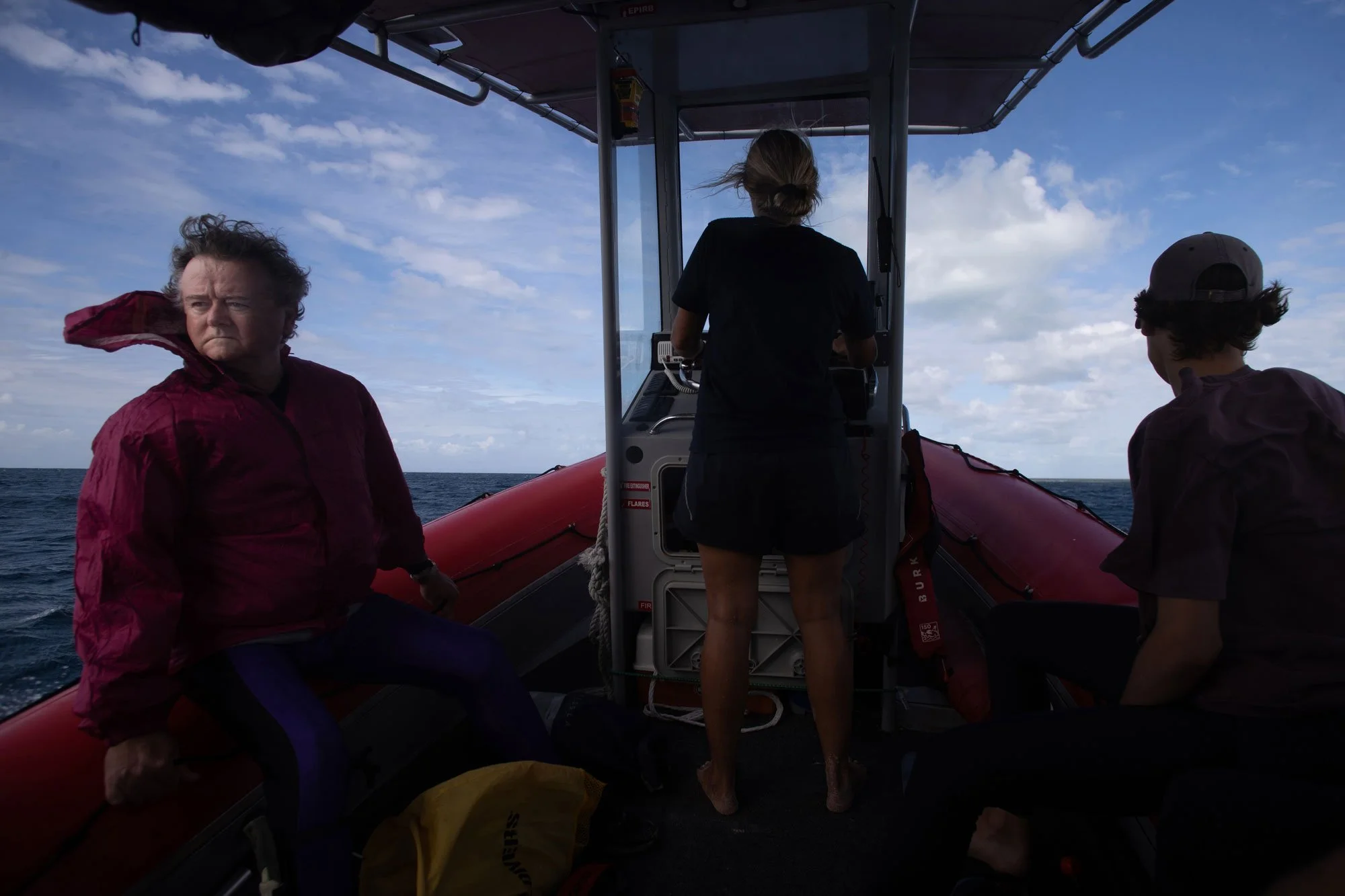 On his way to see the coral bleaching on the reef