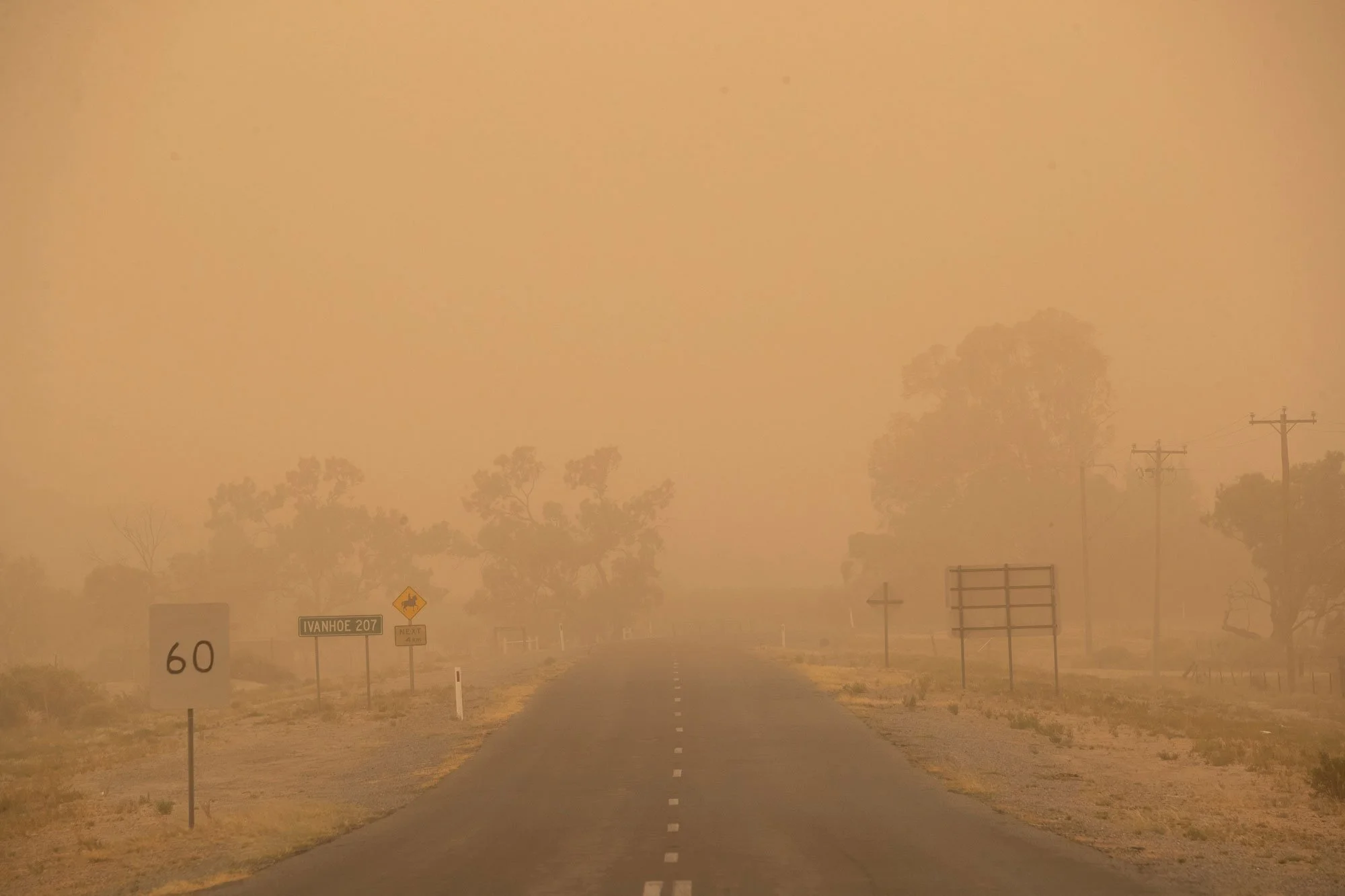 Dust storm at Menindee
