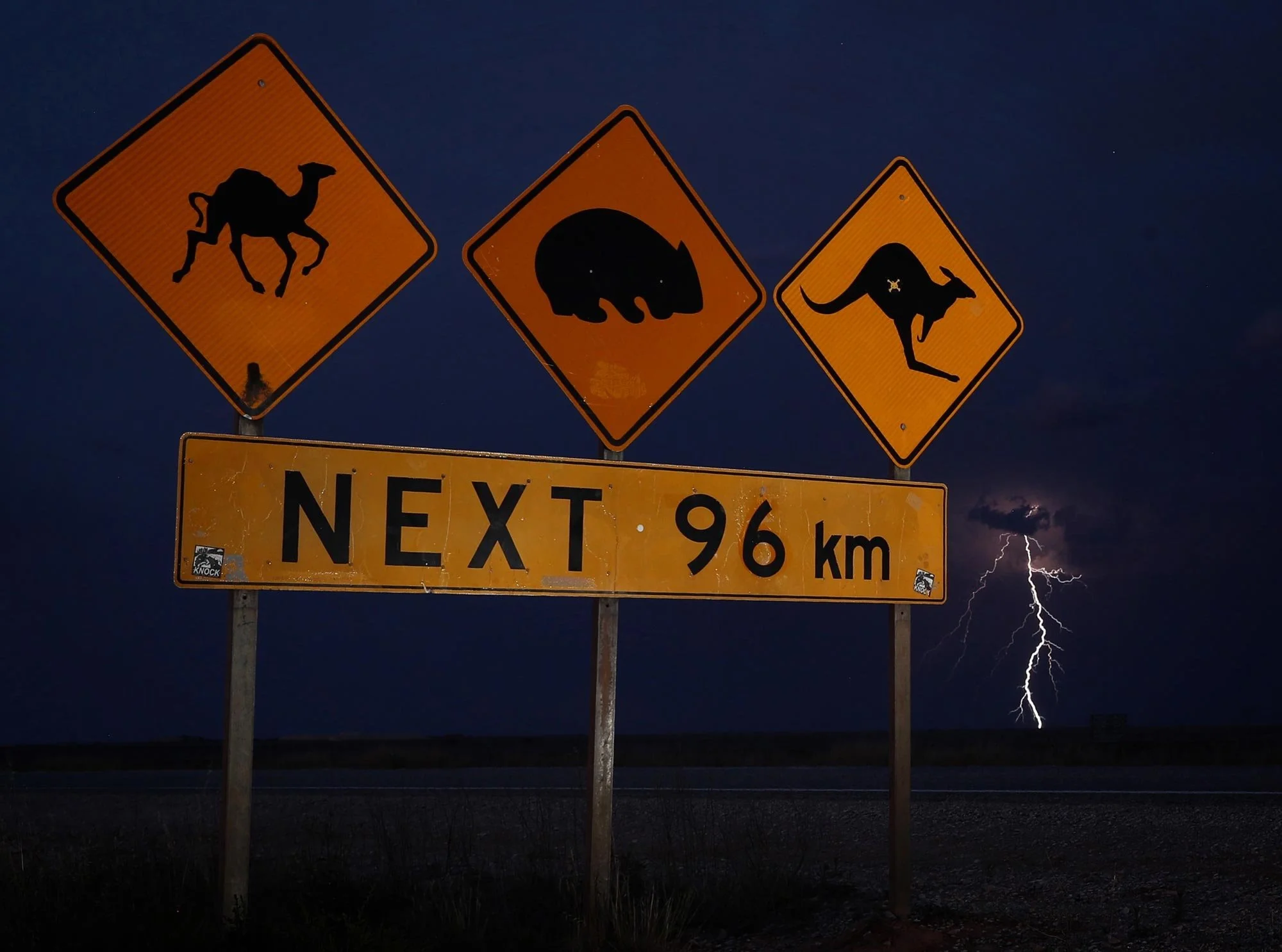 An electrical Storm passes over the vast Nullarbor Plains