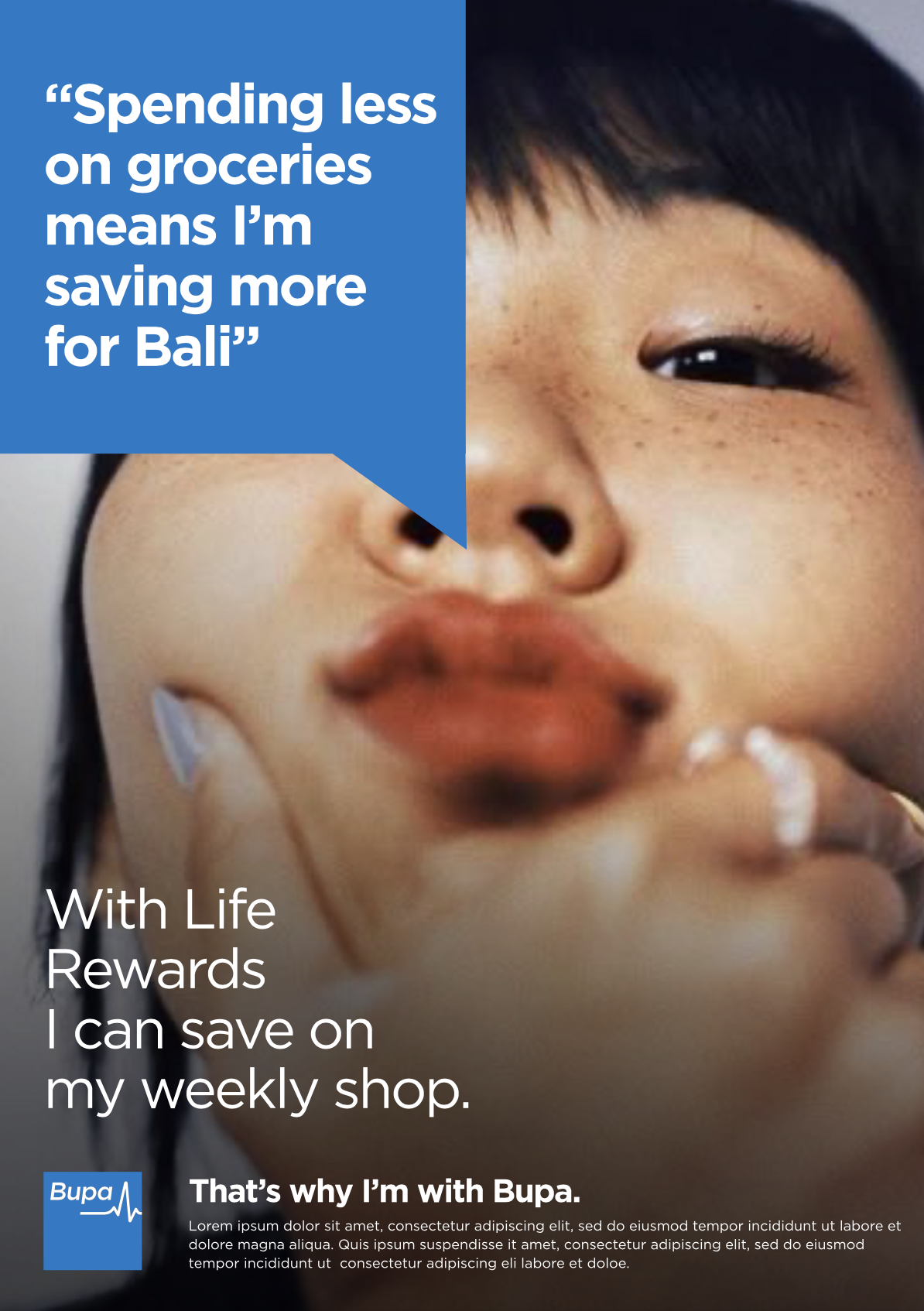 Copywriting sample about Bupa's loyalty program for Bupa Health Insurance.