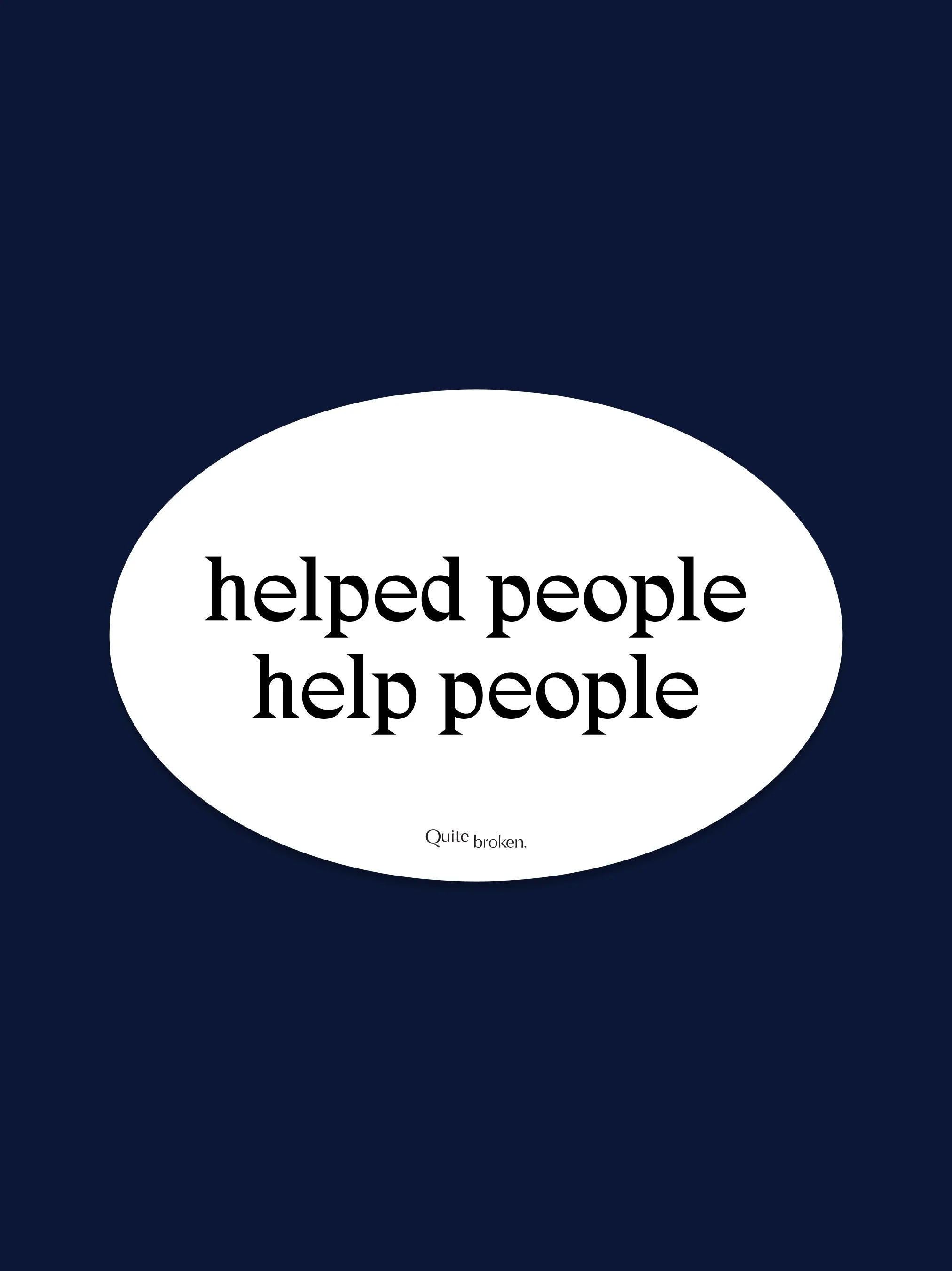 helped people help people sticker