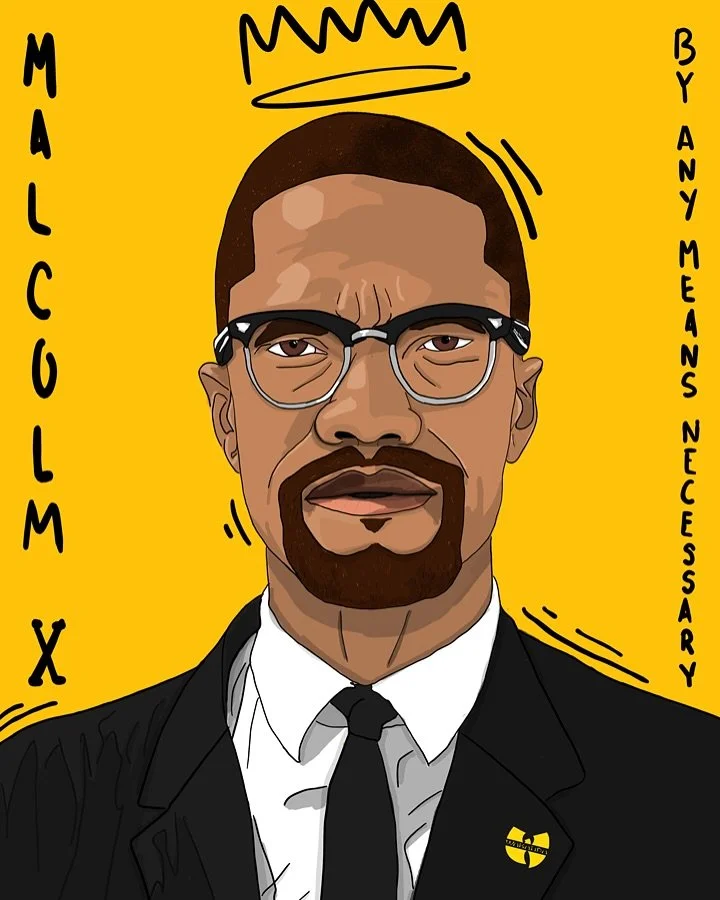 Happy Birthday #MalcomX Happy #malcomxday #unofficialKillmongerday art By @roninroc #pdxartist
