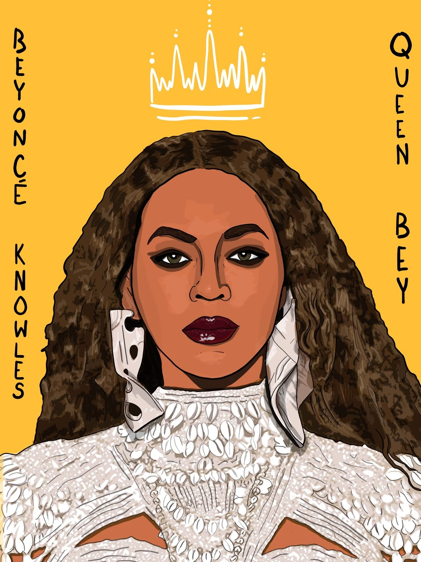 Final verson of @roninroc&rsquo;s @beyonce print, with a remix version of Beyonce as Storm. Which is your favorite? #beyart #mtfpdx