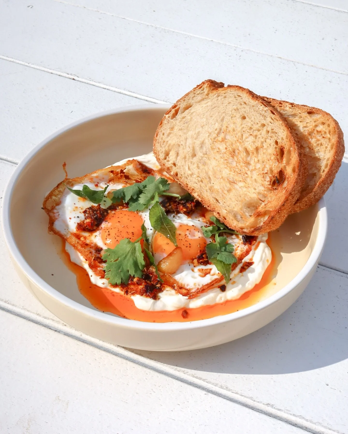 Lao Gan Eggs 🍳 Soft eggs tossed in spicy Lao Gan Ma &mdash; simple, punchy, addictive.

Get it at Dayo Cafe this weekend! ✨

#dayocafe #brunch #lunch #tweedheads