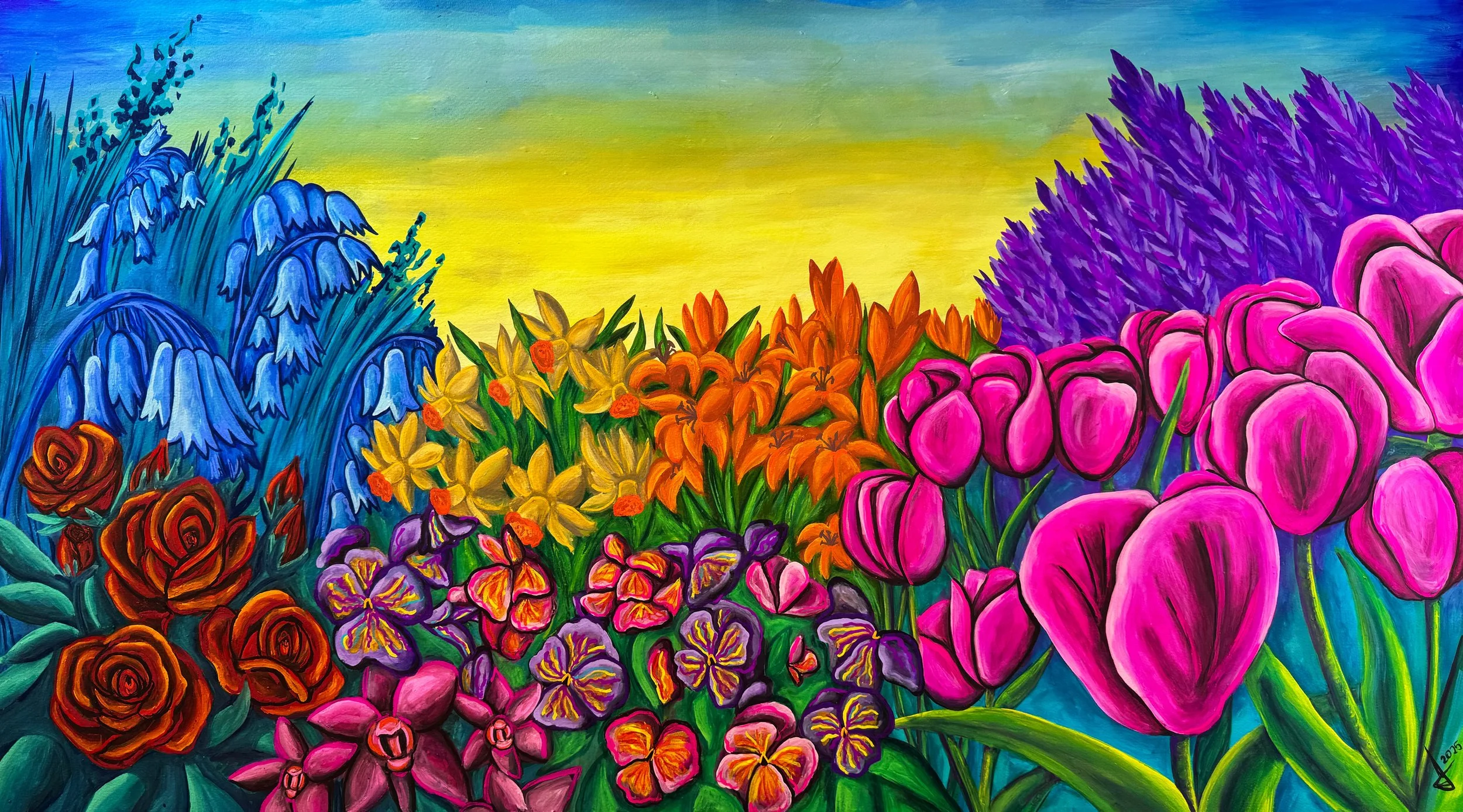 Título: "Baile de Flores"
Medidas: 93 x 52.5 cm
Técnica: Gouache en papel
Año: 2025
Vendido