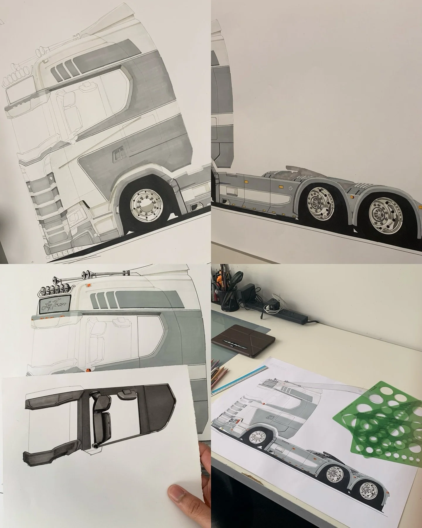 📸 Throwback to some behind the scenes, close-up shots showing the creative process for one of my completed designs&hellip;

Providing a visual aid for custom truck builds 🖌️🚛

DM for enquiries ✉️

#truck #trucks #trucksofinstagram #scania #scaniat