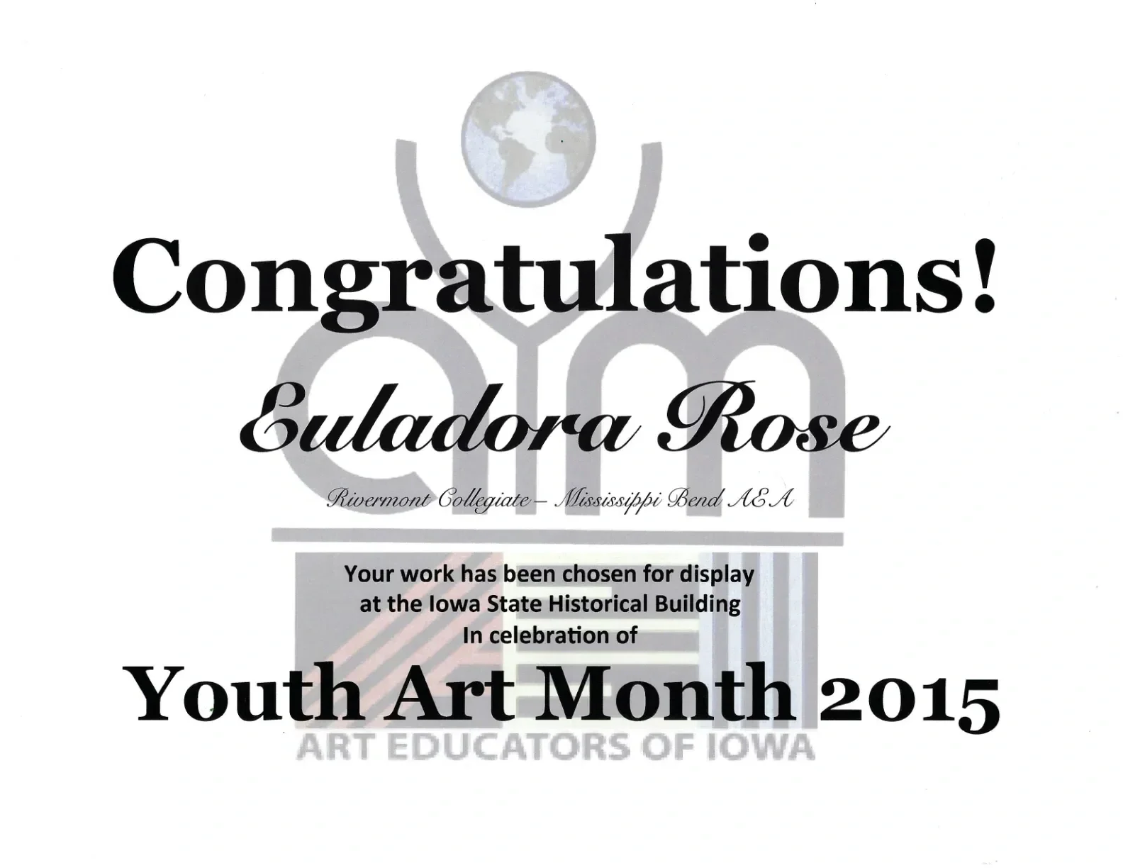 Iowa Arts Council Youth Art Exhibition