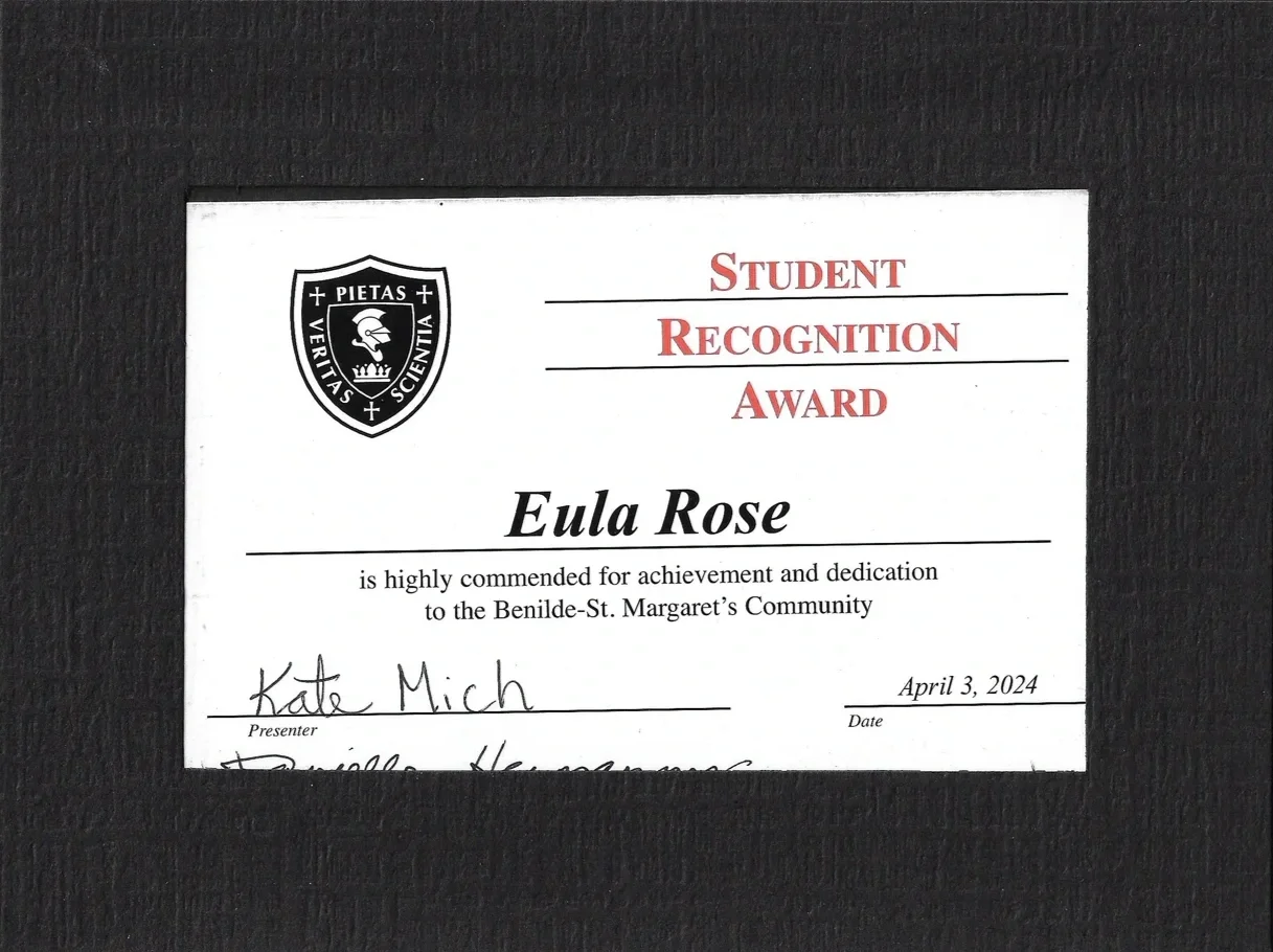 Benidle St. Margaret's Student Recognition Award