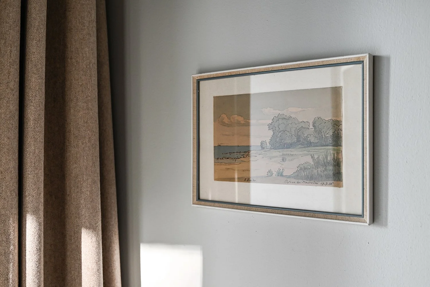 Historische Ansicht von Maasholm an der Schlei im Eingangsbereich des Ferienhauses