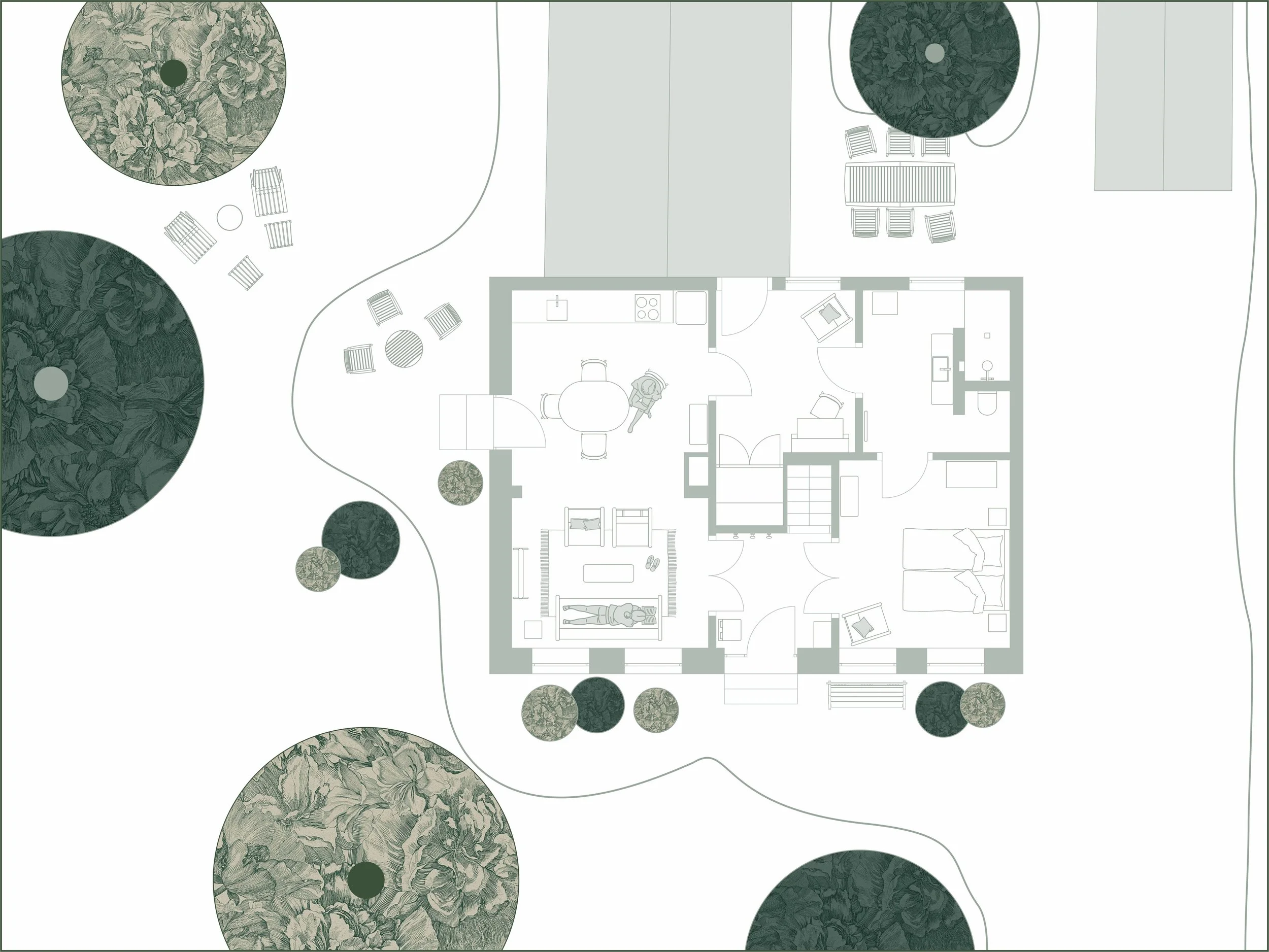 Grundriss des Ferienhaus Schusterhaus an der Schlei mit Garten