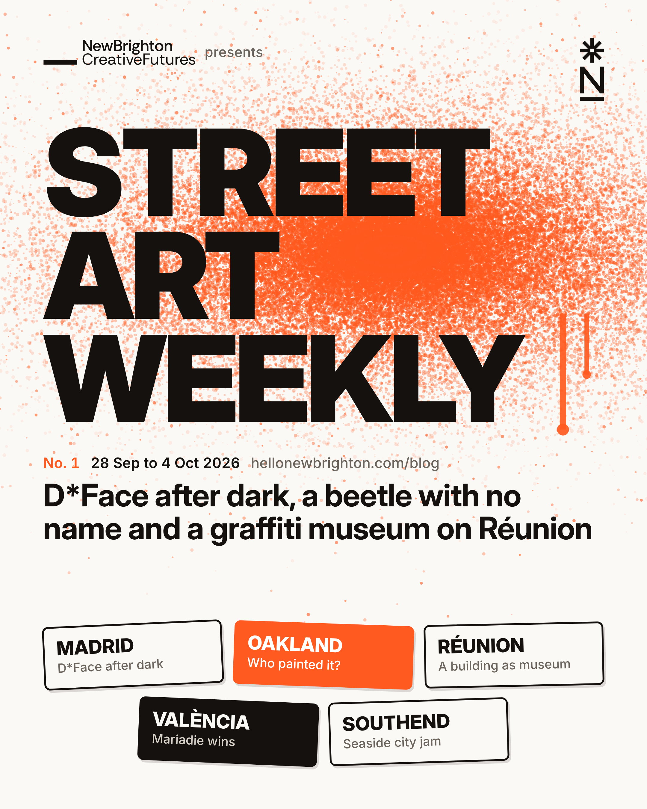 D*Face after dark, a beetle with no name and a graffiti museum on Réunion